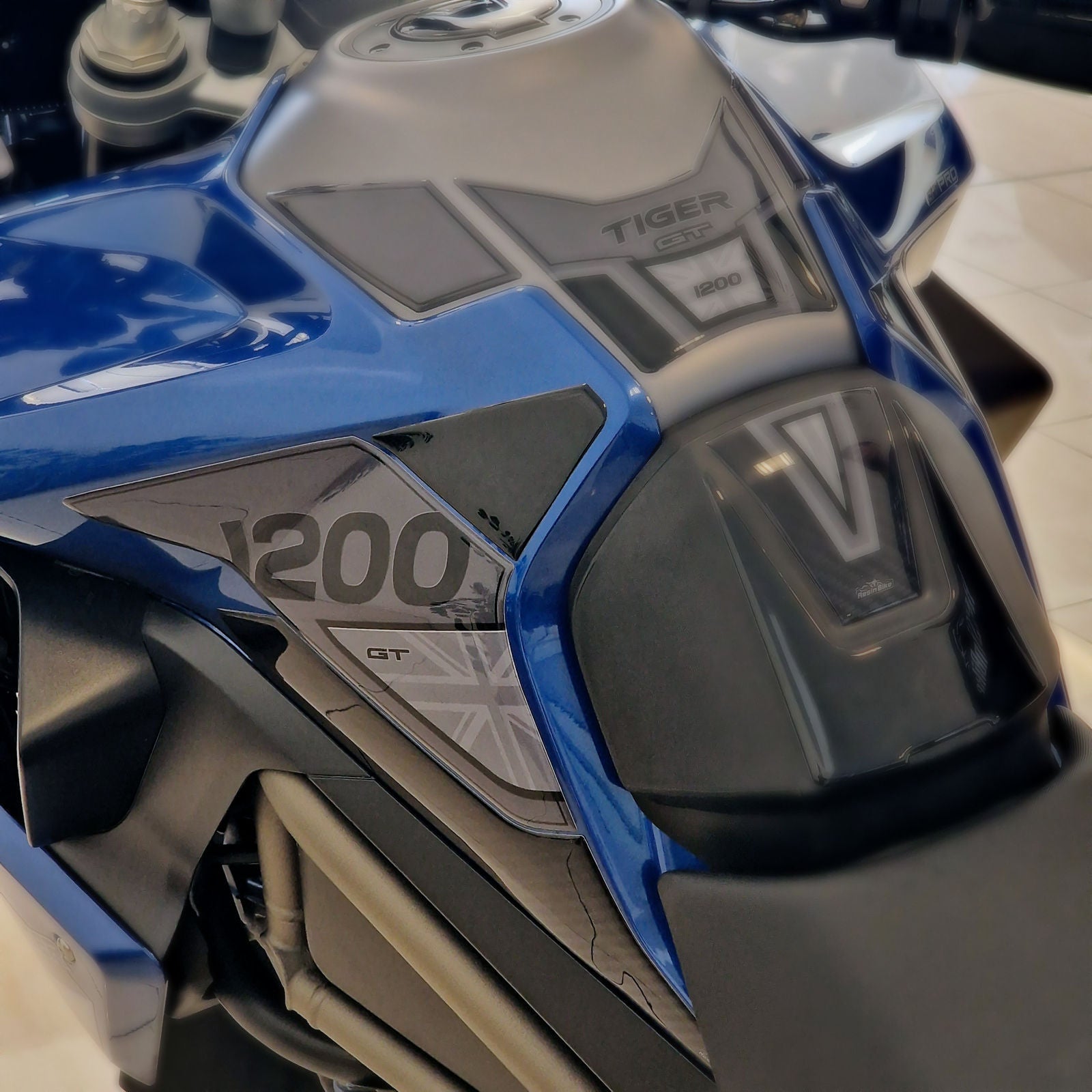 Resin Bike 3D Motorcycle Stickers - Tank Sides | Triumph Tiger 1200 GT Pro 2022>2025 -   Pyramid Motorcycle Accessories