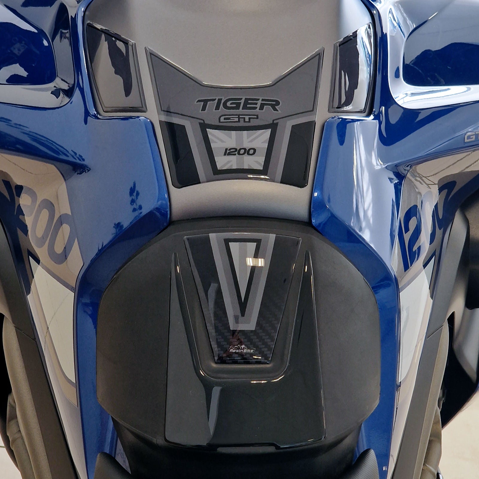 Resin Bike 3D Motorcycle Stickers - Tank Pad | Triumph Tiger 1200 GT Pro 2022>2025 -   Pyramid Motorcycle Accessories