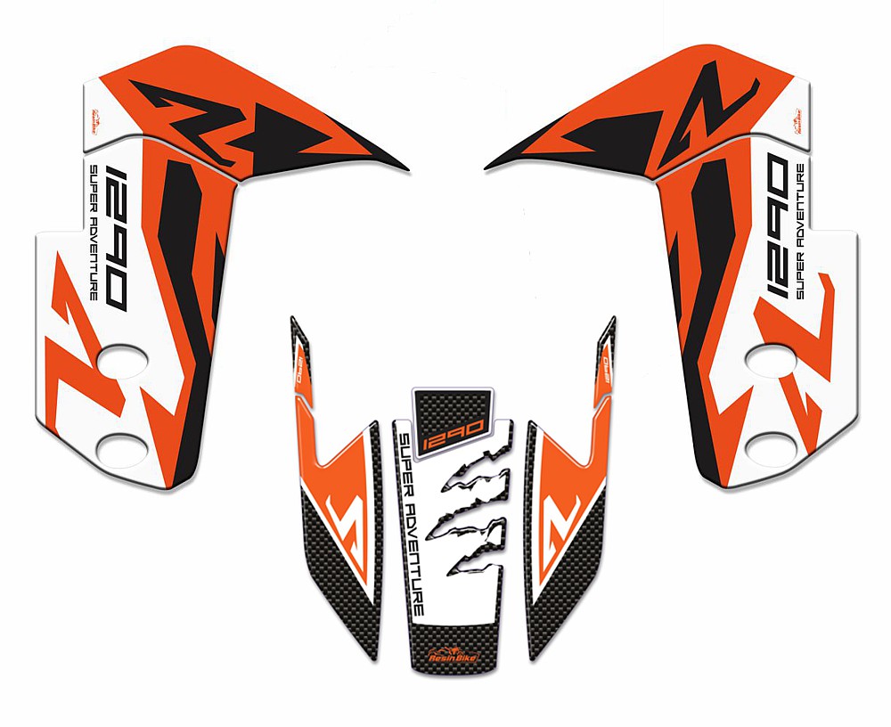 Resin Bike 3D Motorcycle Stickers - Basic Kit | KTM 1290 Super Adventure R 2017>2020 -   Pyramid Motorcycle Accessories