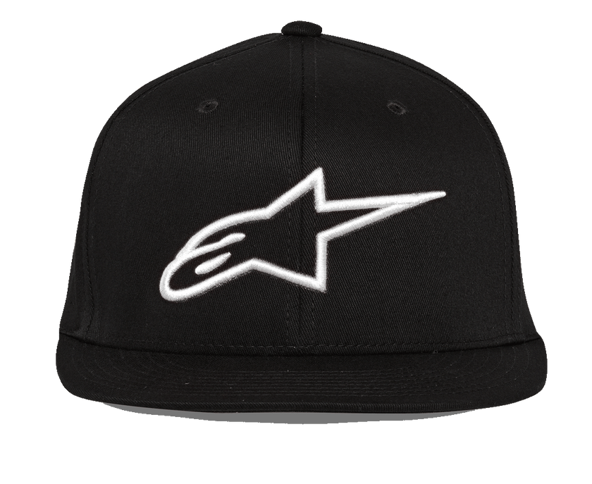 Alpinestars Ageless Flat Peak Cap | Black/White-Clothing-Pyramid Motorcycle Accessories