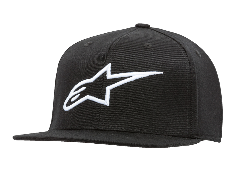 Alpinestars Ageless Flat Peak Cap | Black/White-Clothing-Pyramid Motorcycle Accessories