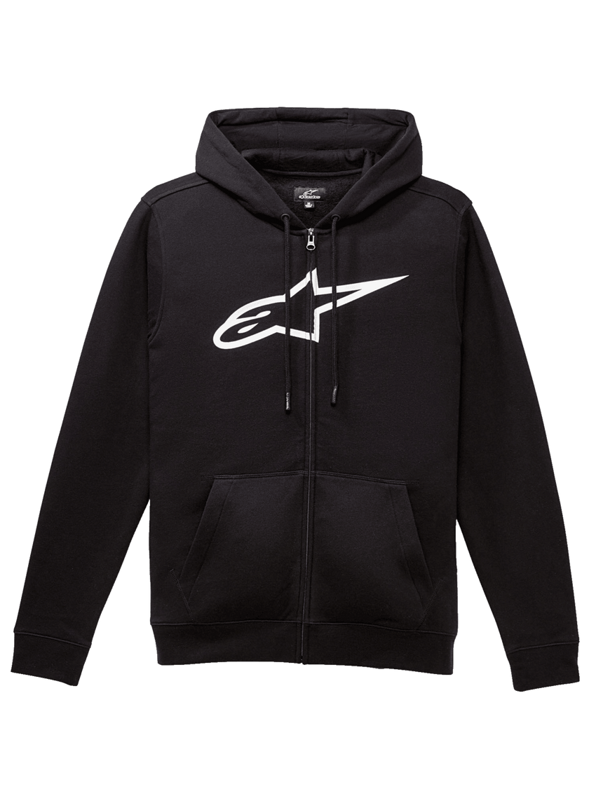 Alpinestars Ageless Zip Hoodie V3 | Black/White-Clothing-Pyramid Motorcycle Accessories