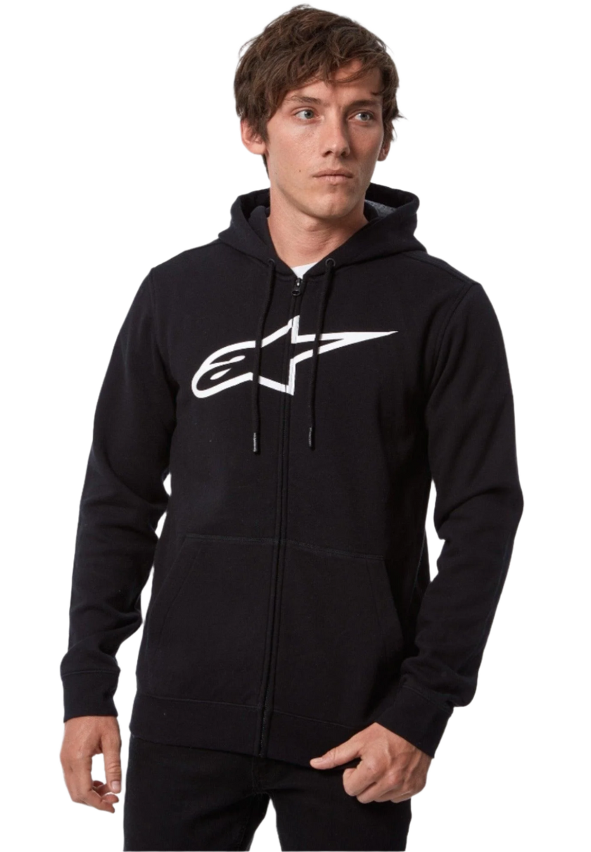 Alpinestars Ageless Zip Hoodie V3 | Black/White-Clothing-Pyramid Motorcycle Accessories