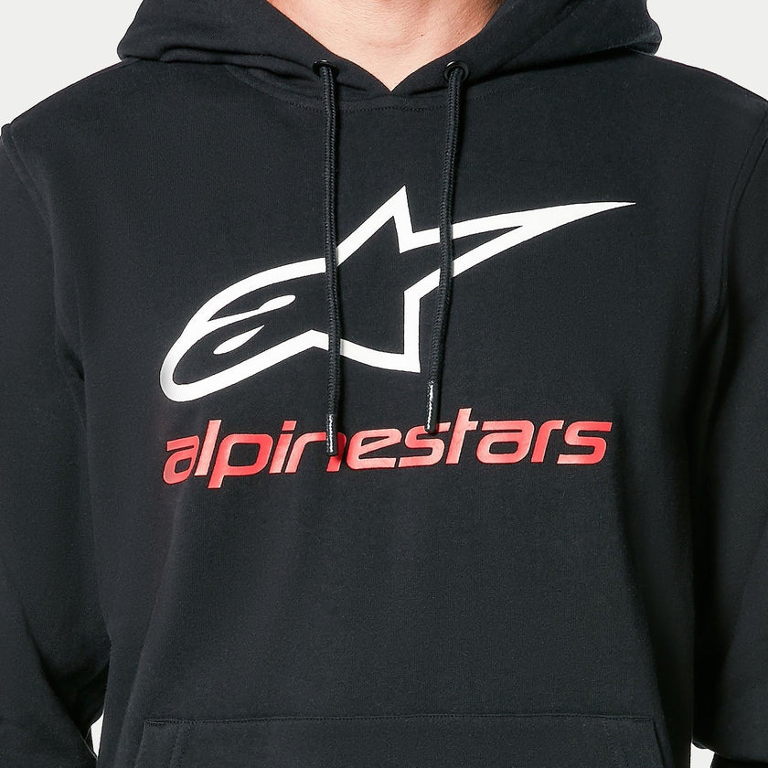 Alpinestars Always Hoodie V3 | Black/White/Red-Clothing-Pyramid Motorcycle Accessories