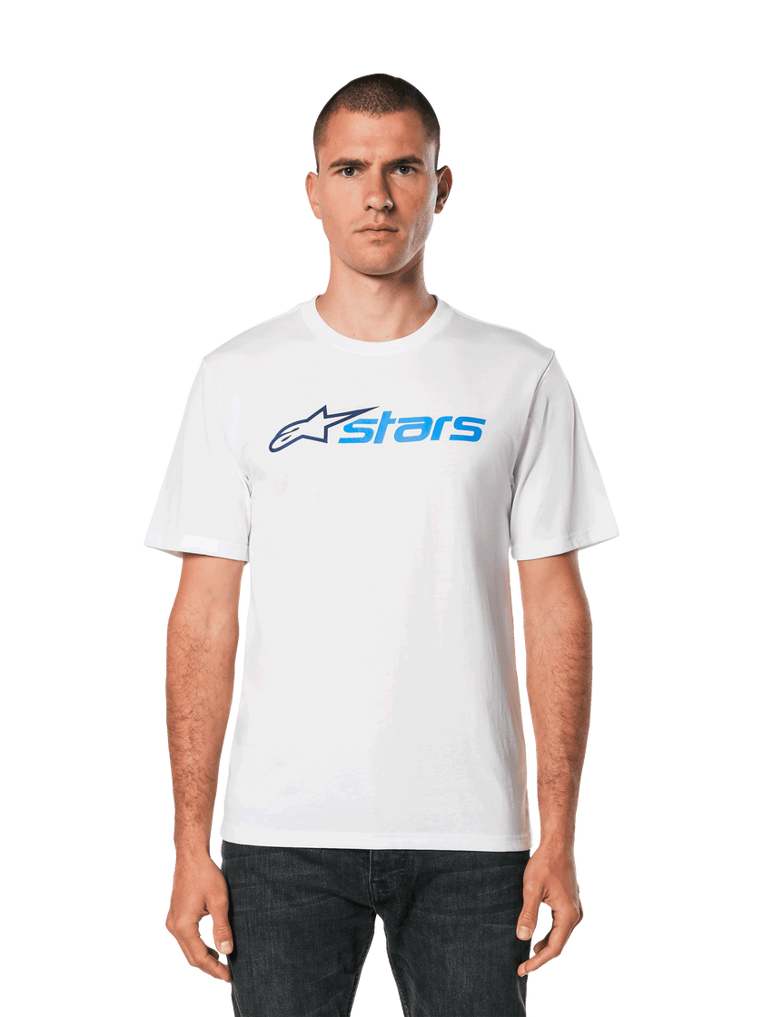 Alpinestars Blaze 2.0 CSF T-Shirt | White/Navy/Blue-Clothing-Pyramid Motorcycle Accessories