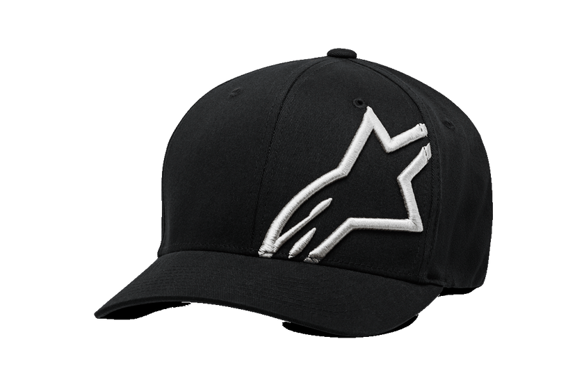 Alpinestars Corp Shift 2 Flexfit Cap | Black/White-Clothing-Pyramid Motorcycle Accessories