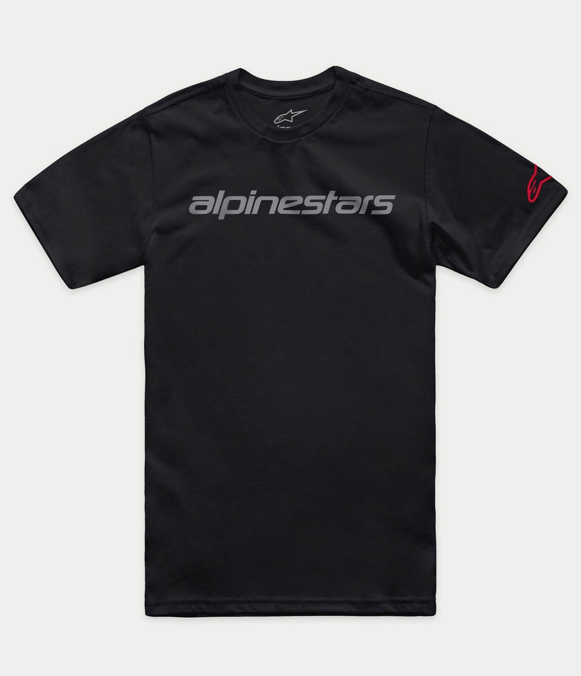 Alpinestars Linear Wordmark 2.0 CSF T-Shirt | Black/Grey/Red-Clothing-Pyramid Motorcycle Accessories