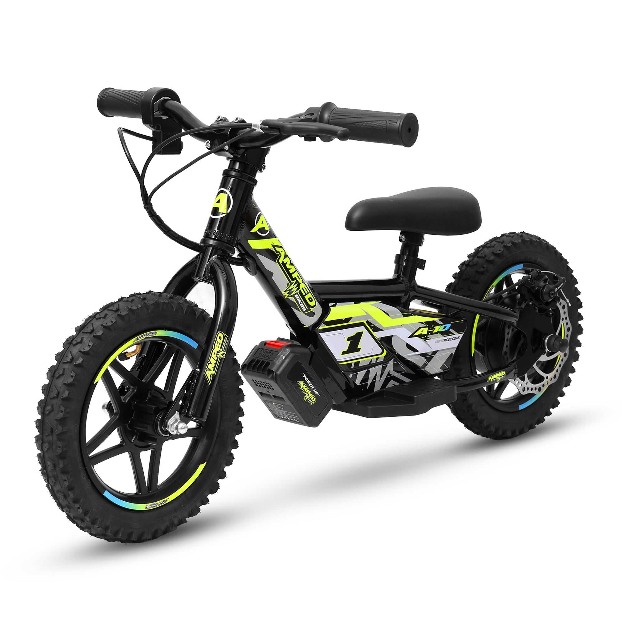 Amped A10 Kids Electric Bike | Black-Electric Bikes-Pyramid Motorcycle Accessories