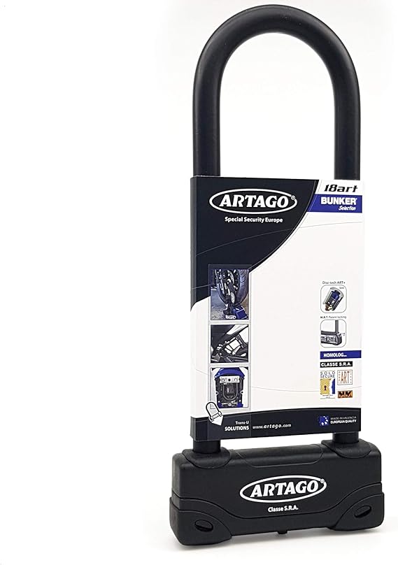 Artago 18ART320 U Lock + 14.100 100cm Chain Combo-AR320C100-Security-Pyramid Motorcycle Accessories