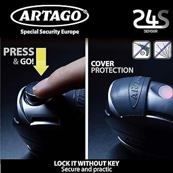 Artago 24S Disc Lock with Alarm - 6mm Pin -  Shop name