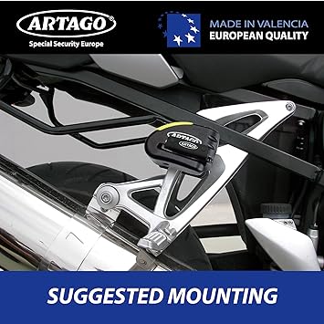 Artago 30X Disc Lock Bracket - Footrest/Square Tube Mount -  Shop name