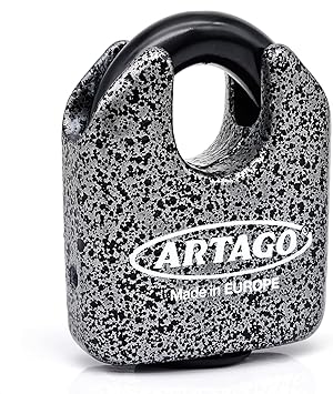 Artago 68 Padlock - Grey - 15mm Shackle-AR68T/B-Security-Pyramid Motorcycle Accessories