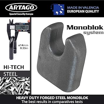 Artago 68 Padlock - Grey - 15mm Shackle - Sold Secure Certified -  Shop name