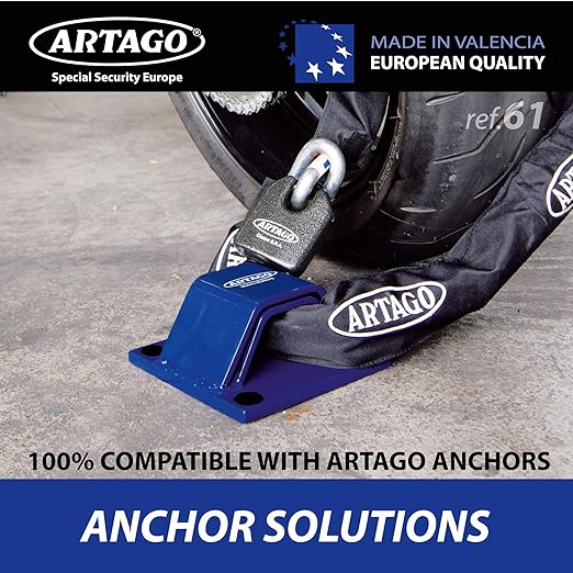 Artago 68T/B Padlock + 14.120 120cm Chain Combo - Sold Secure Certified -  Shop name