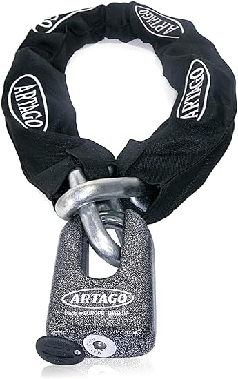 Artago 69T/B Padlock + 14.100 100cm Chain Combo-AR69T100-Security-Pyramid Motorcycle Accessories