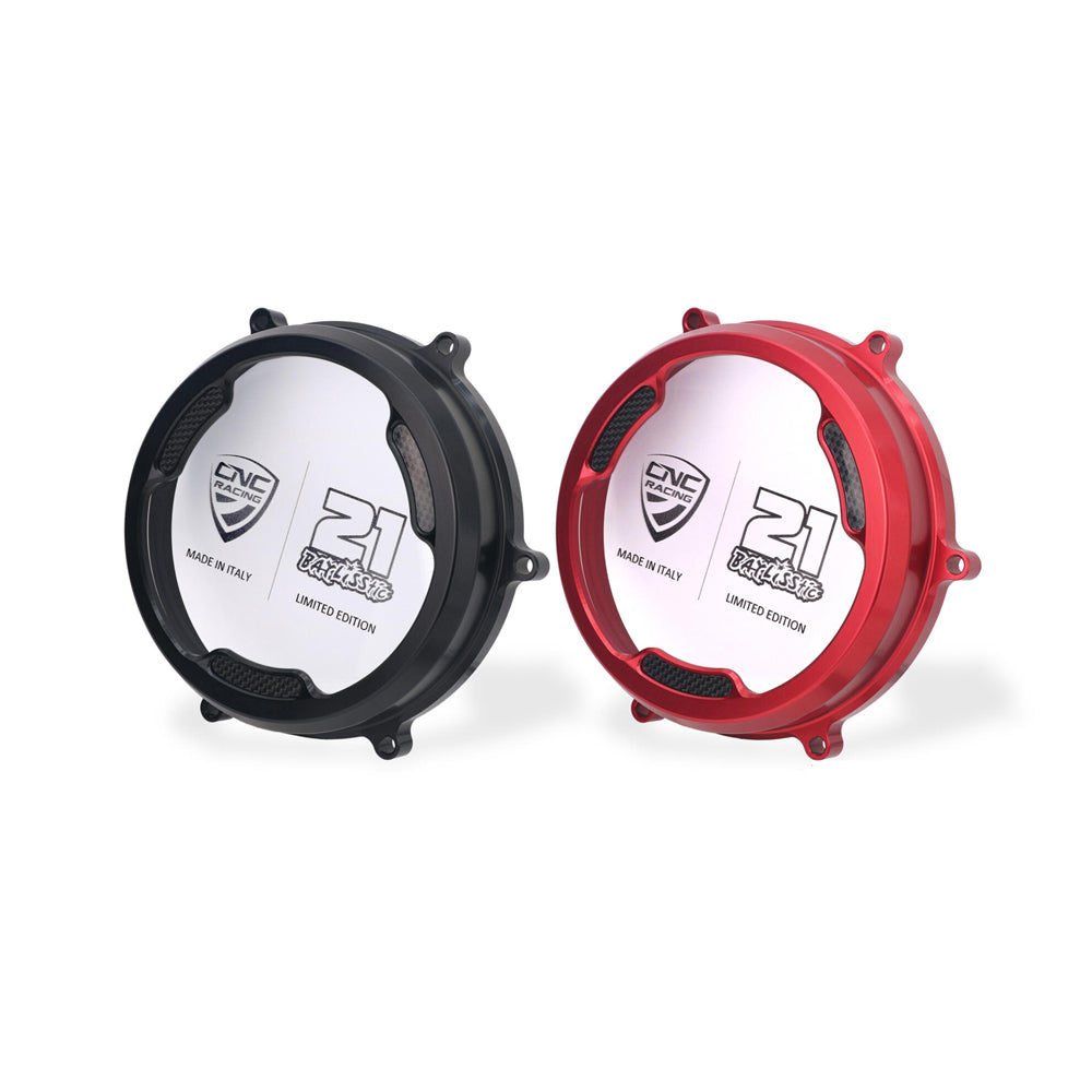 CNC Racing Clear Oil Bath Clutch Cover with Carbon Fiber Inlay for Troy Bayliss Limited Edition -  Shop name