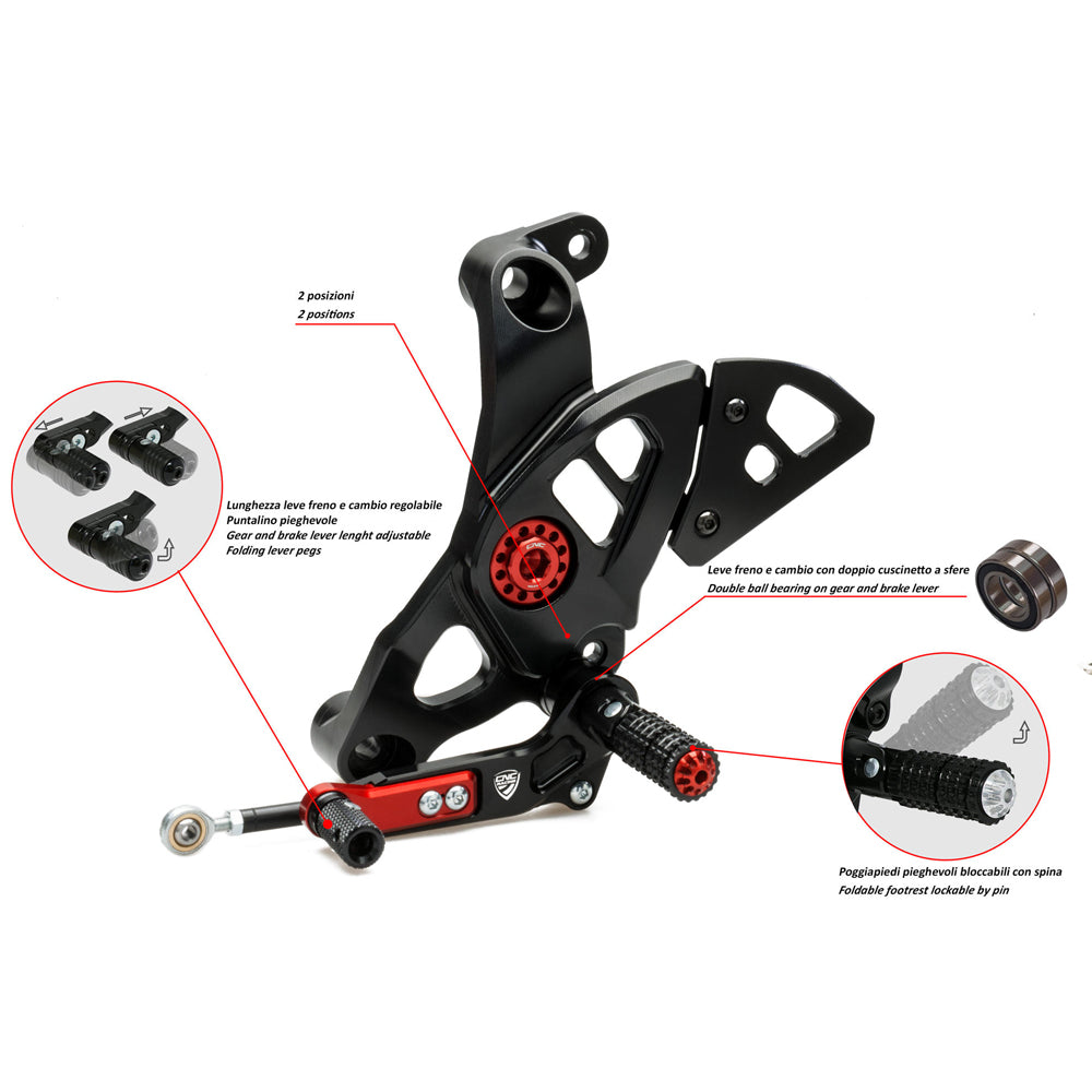 CNC Racing Adjustable Rear Sets for Ducati -  Shop name