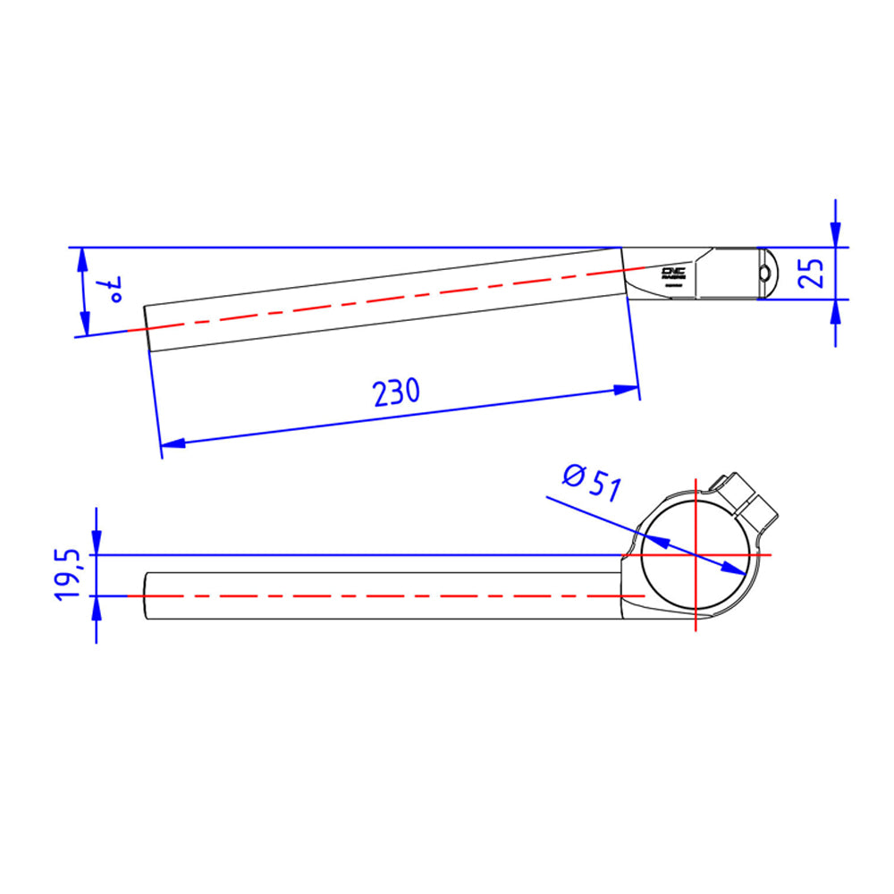 CNC Racing Clip-Ons Handlebars Ø 51mm -  Shop name