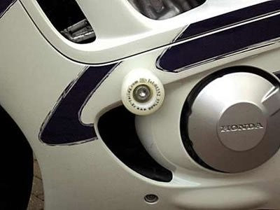 R&G Crash Protectors | White | Kawasaki ZXR 400 1989>1999 & Honda CBR 600 1995>1998