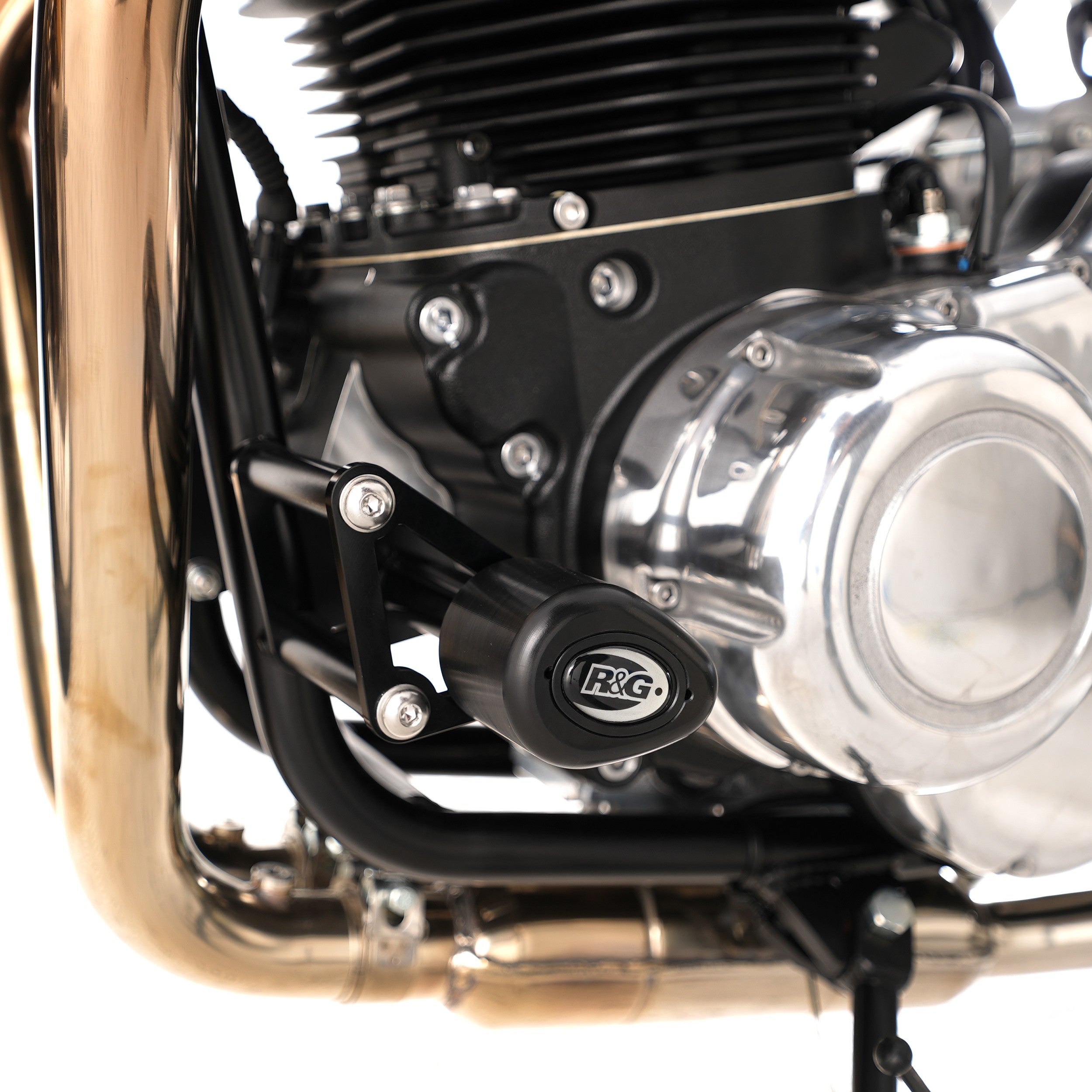 R&G Crash Protectors | White | Norton Commando 961 Sport 2015>2025 -   Pyramid Motorcycle Accessories