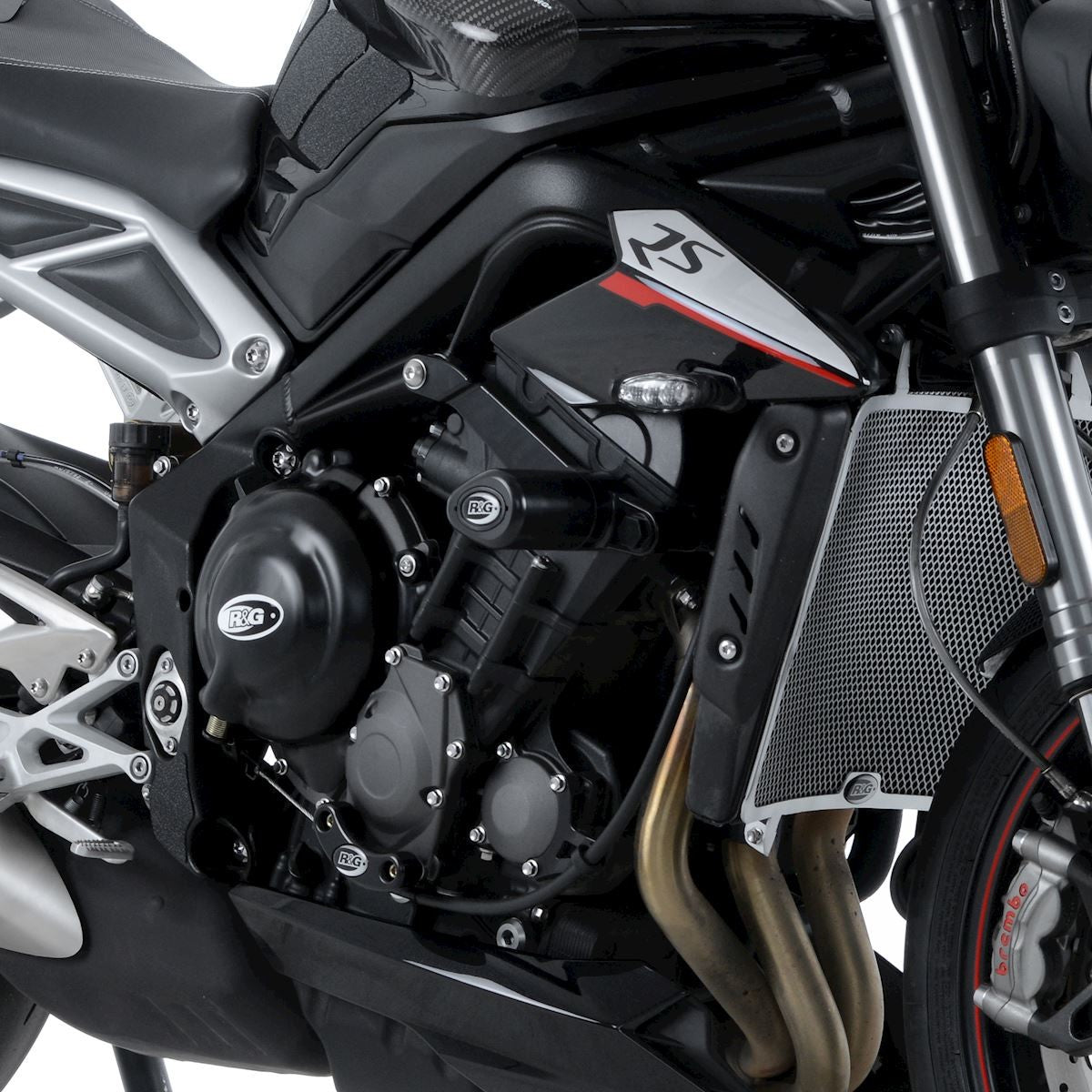 R&G Crash Protectors | Black | Triumph Street Triple 765 RS 2017>Current & Triumph Street Triple 765 R 2017>Current & Triumph Street Triple 765 S 2017>2020 & Triumph Street Triple 765 RX 2026 & Triumph Street Triple 660 S 2017>2022