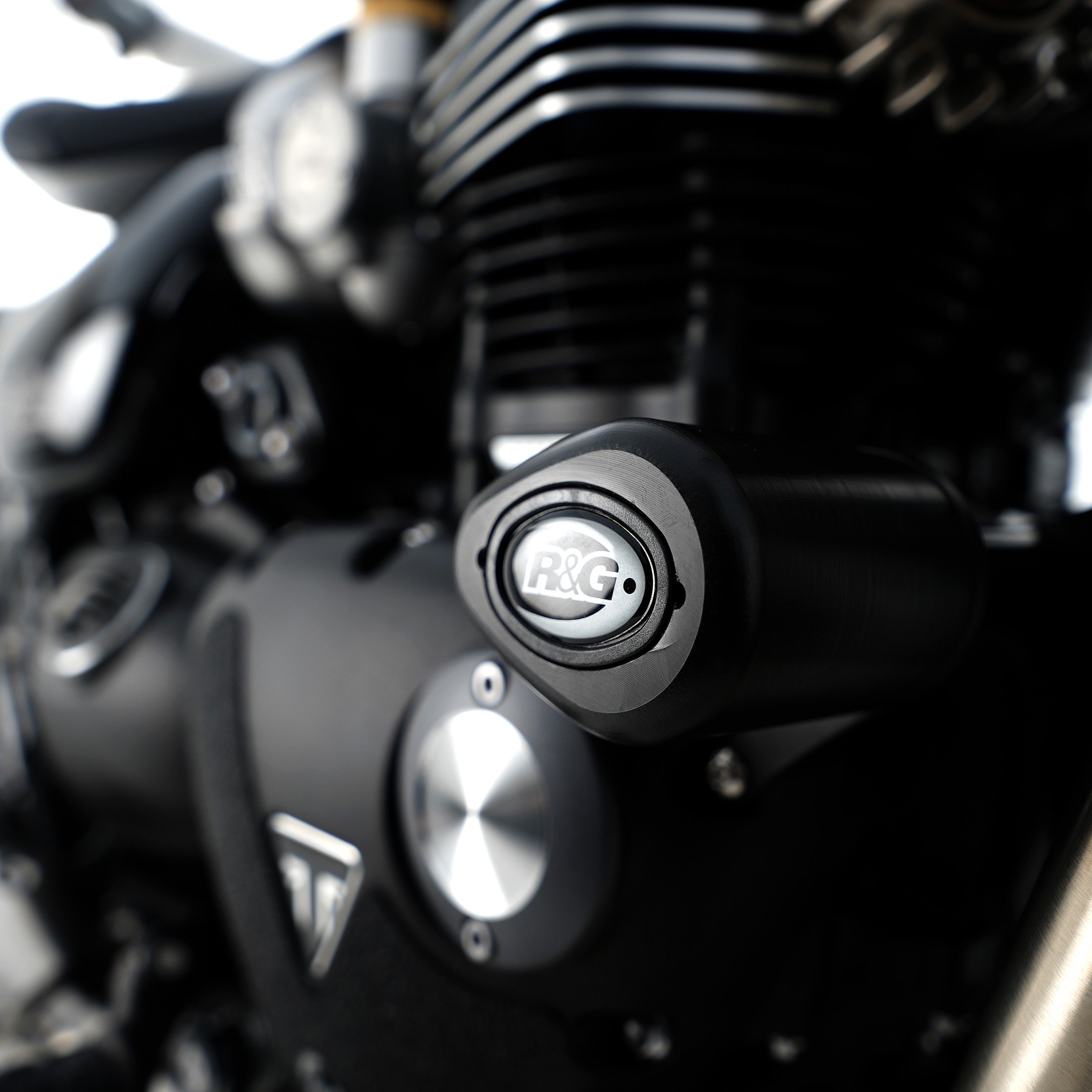 R&G Crash Protectors | Black | Triumph Bonneville Bobber 2017>2025 -   Pyramid Motorcycle Accessories