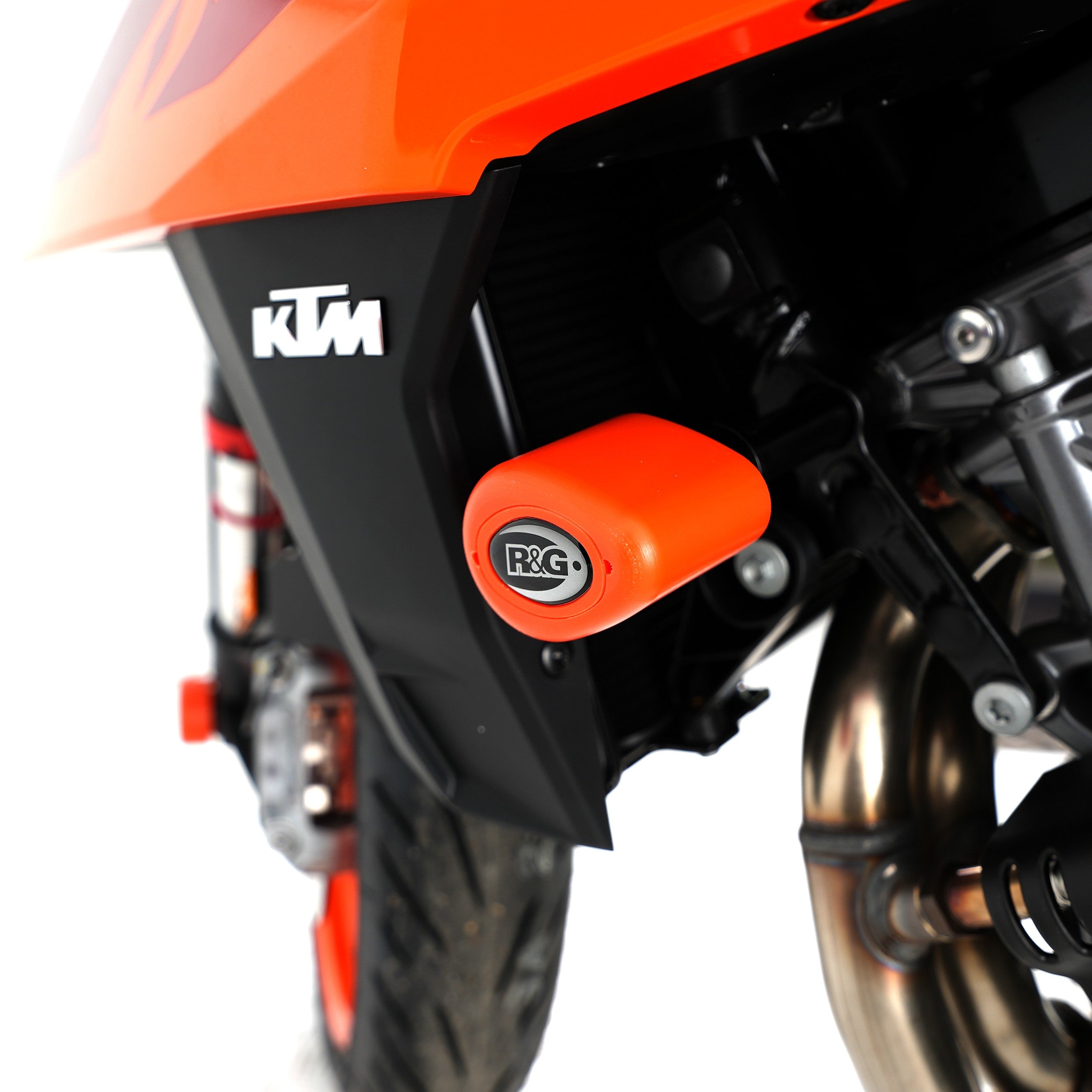 R&G Crash Protectors | Orange | KTM 890 Duke R 2020>2024 & KTM 990 Duke 2024 & KTM 790 Duke 2018>Current