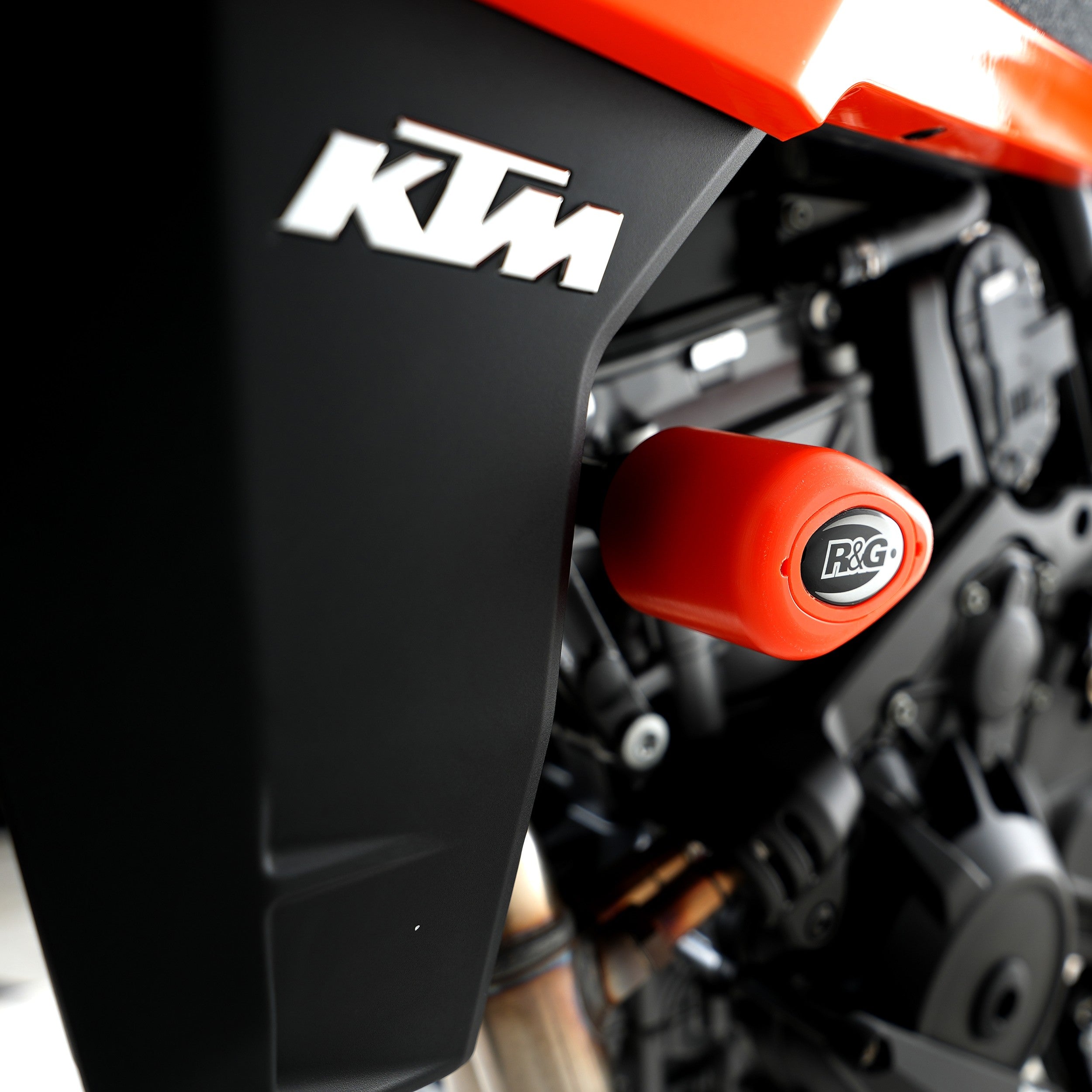 R&G Crash Protectors | Orange | KTM 890 Duke R 2020>2024 & KTM 990 Duke 2024 & KTM 790 Duke 2018>Current