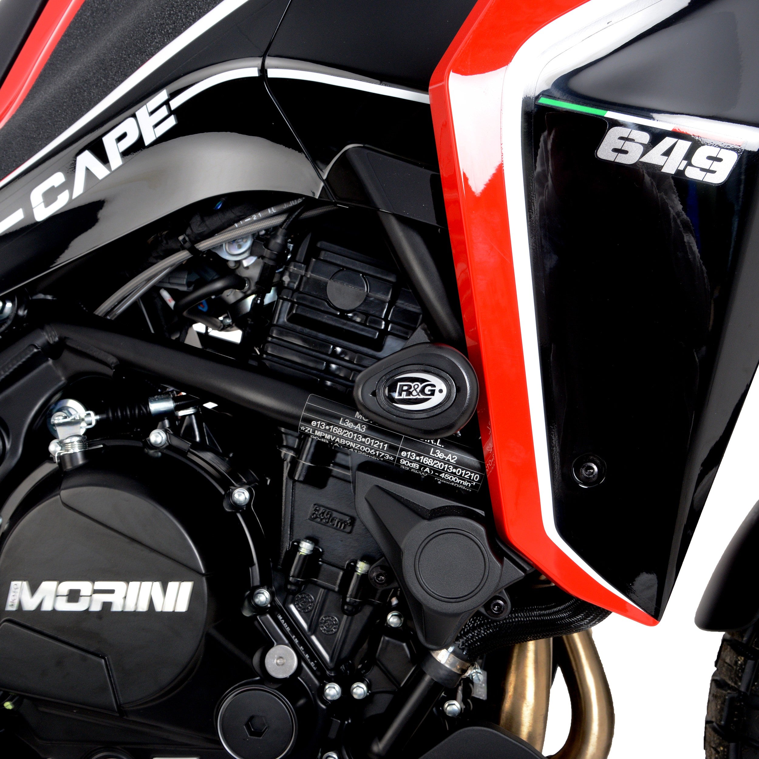 R&G Crash Protectors | Black | Moto Morini X-Cape 650 2021>Current -   Pyramid Motorcycle Accessories