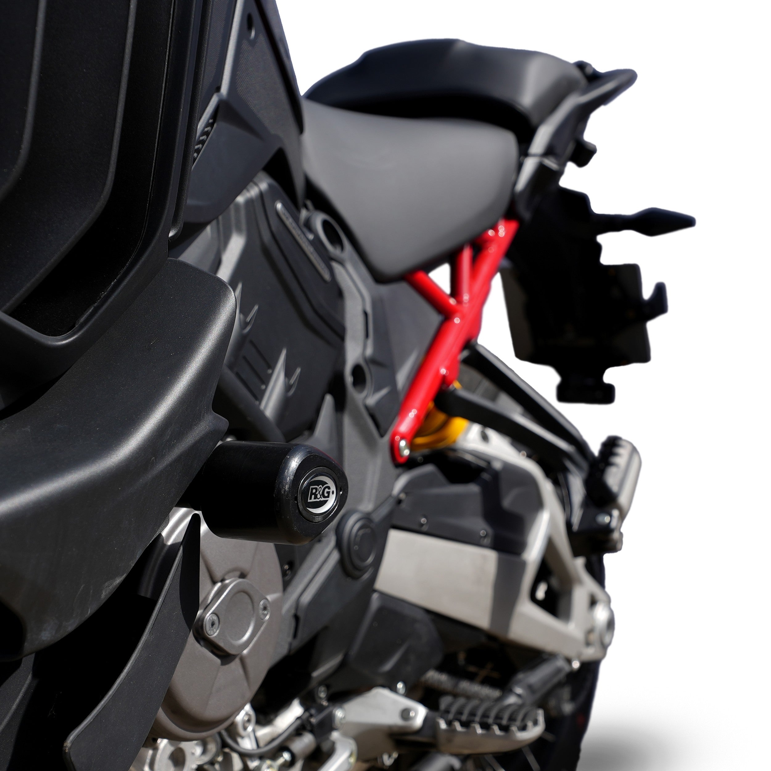 R&G Crash Protectors | Black | Ducati Multistrada V4 2021>2024 & Ducati Multistrada V4 S 2021>2024 & Ducati Multistrada V4 Rally 2023>Current -   Pyramid Motorcycle Accessories