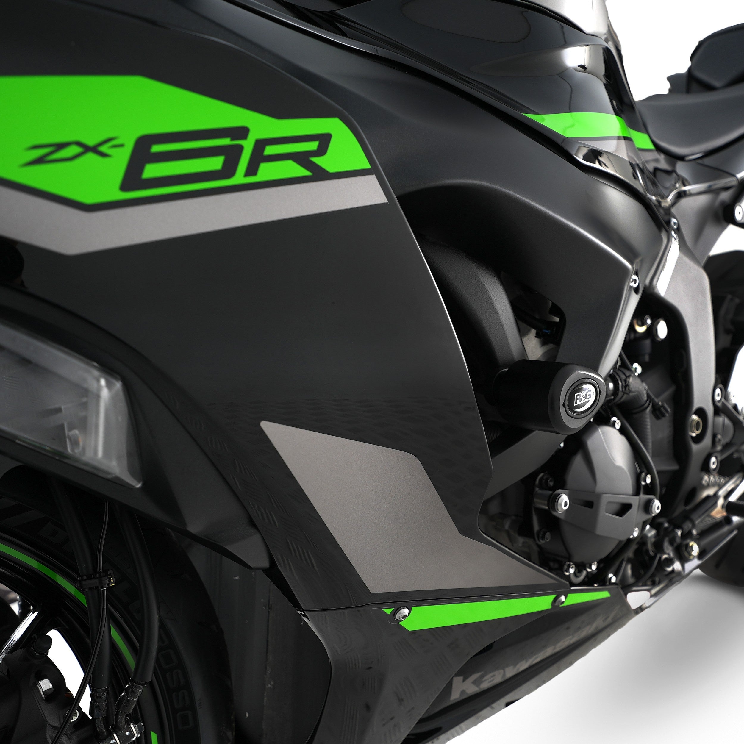 R&G Crash Protectors | White | Kawasaki Ninja ZX6-R 2024>Current