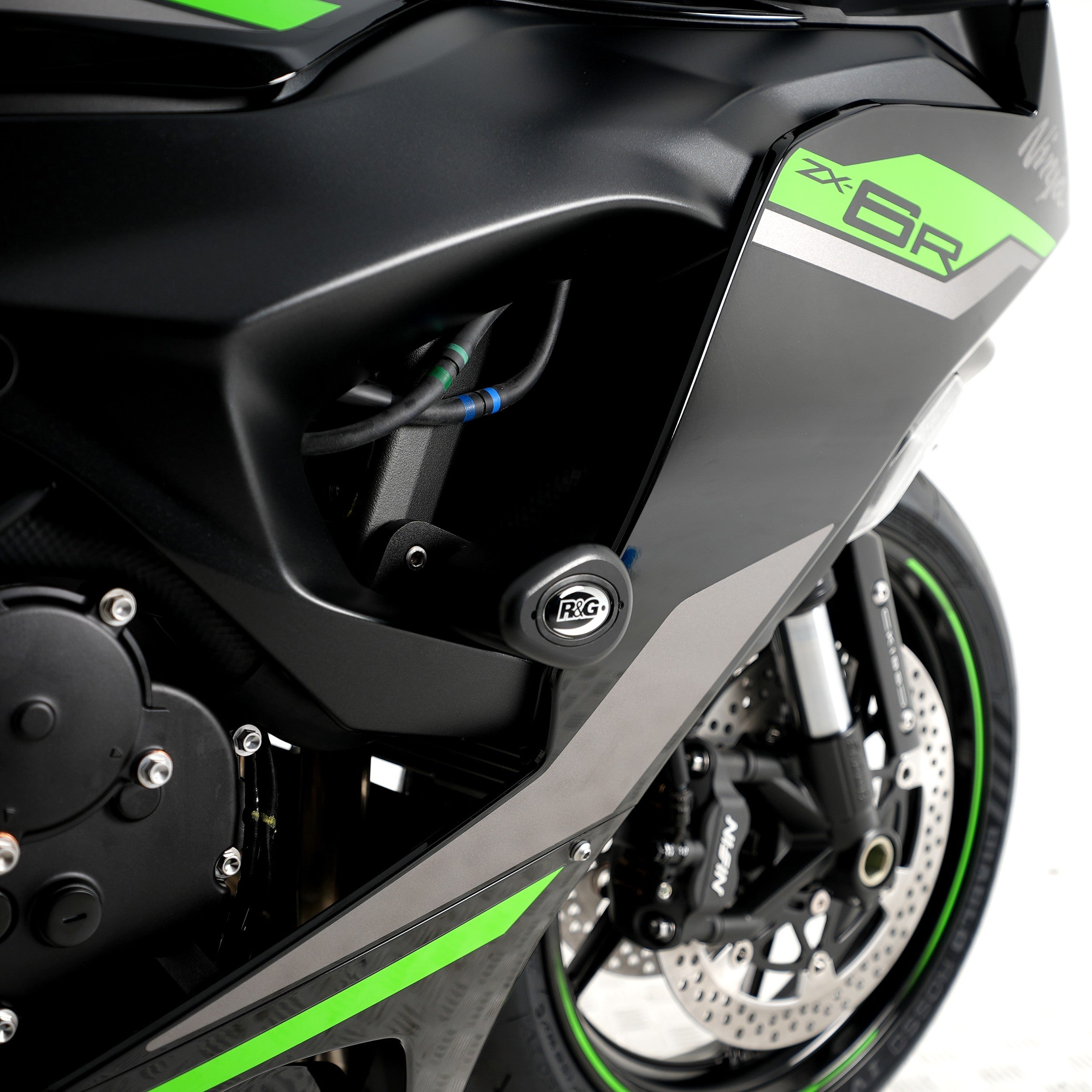 R&G Crash Protectors | White | Kawasaki Ninja ZX6-R 2024>Current