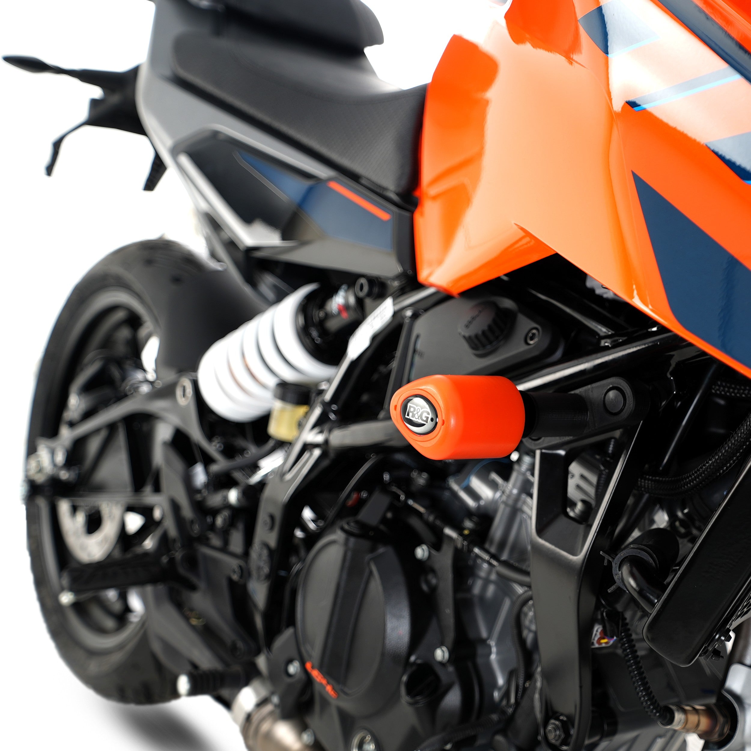 R&G Crash Protectors | Orange | KTM 390 Duke 2024>Current & KTM 125 Duke 2024>Current & KTM 250 Duke 2024>Current
