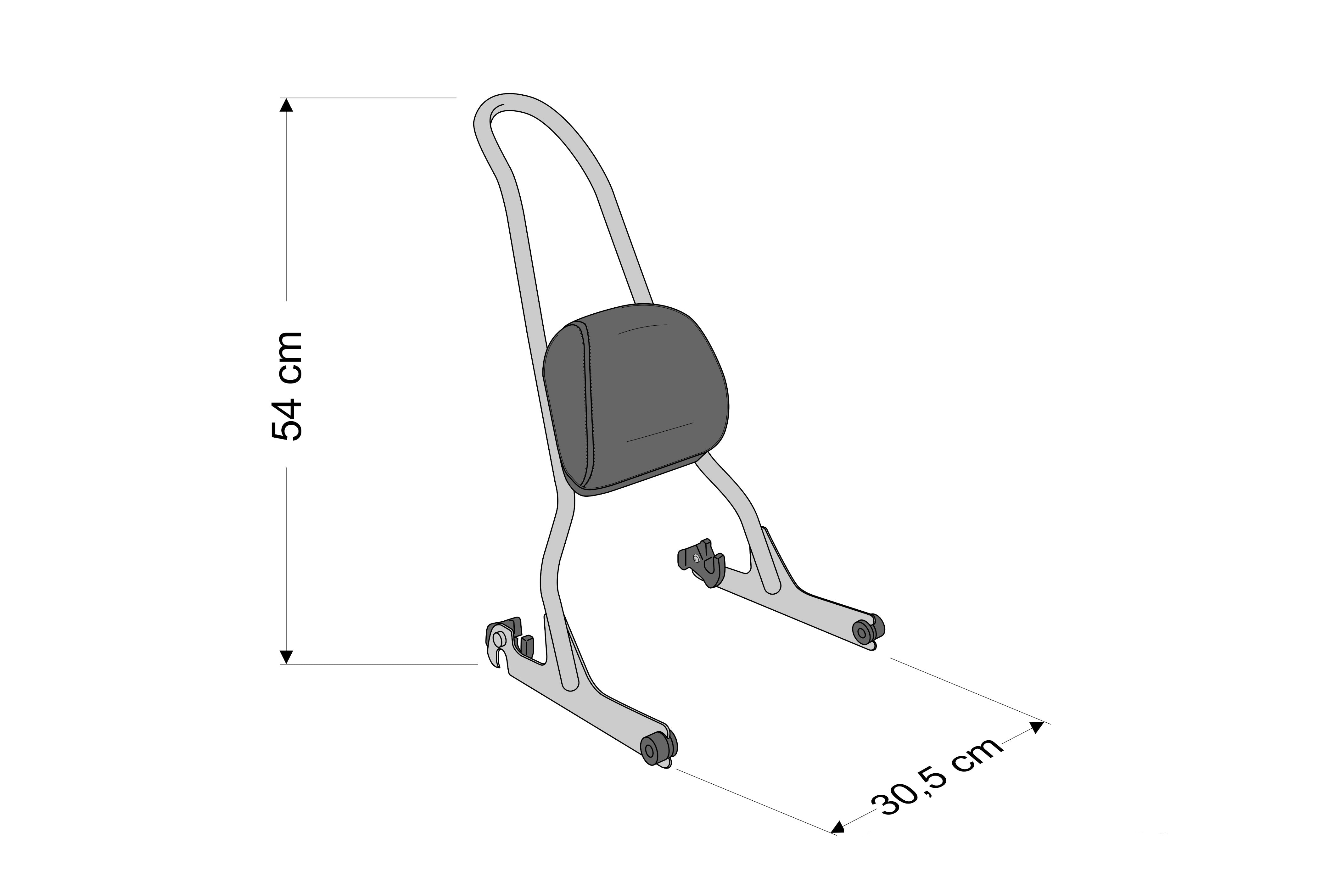 Customacces Classic Sissybars | Chrome | Harley Davidson Softail Fat Boy (FLSTF) 2006>2018 -  Shop name