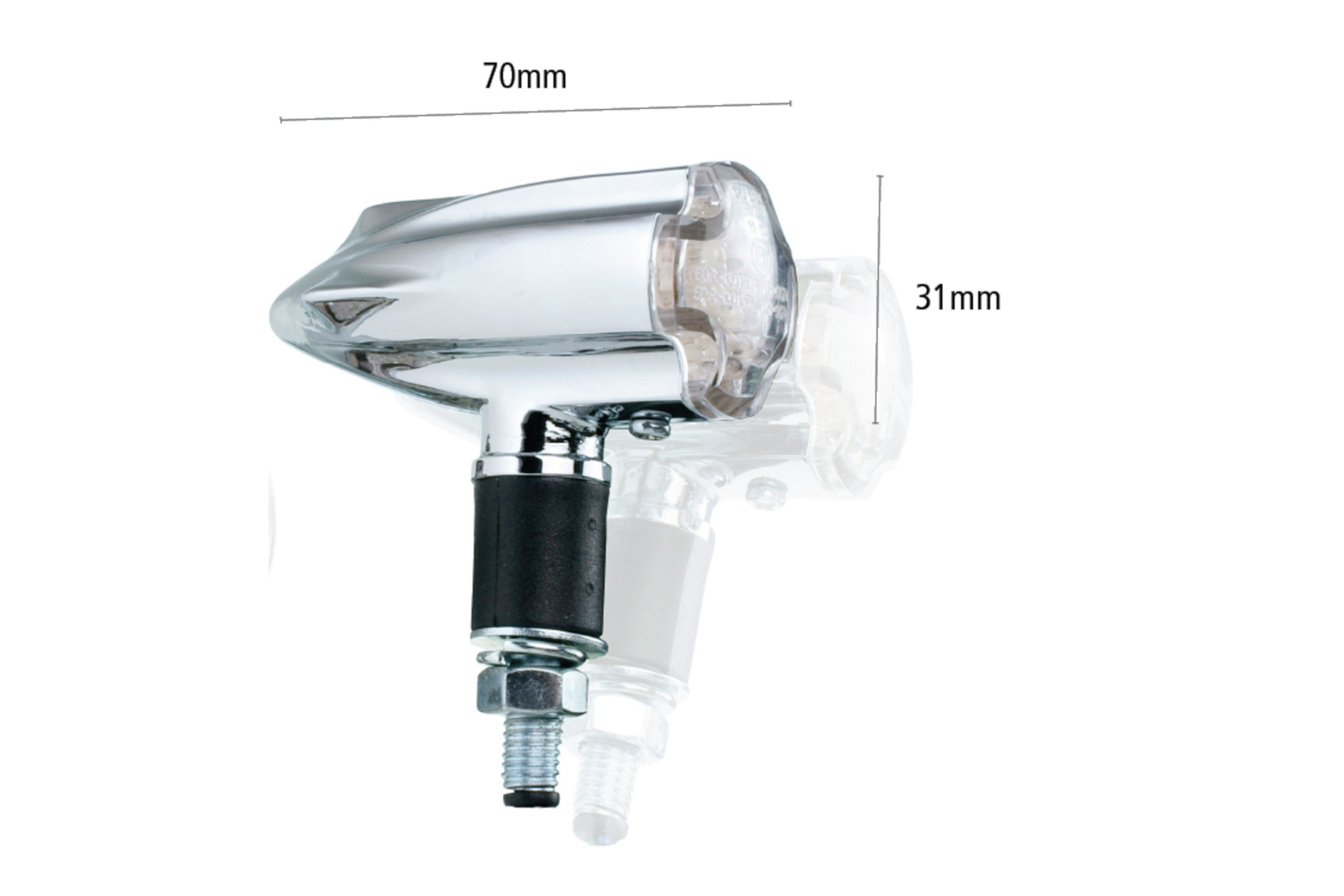 Customacces Cruz Turn Lights - Sold as pair | Chrome -  Shop name