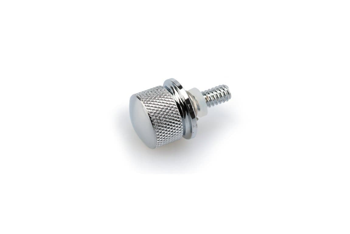 Customacces Final Seat Screw | Chrome | Harley Davidson Softail Custom 2007>2009-Screws & Fixings-Pyramid Motorcycle Accessories