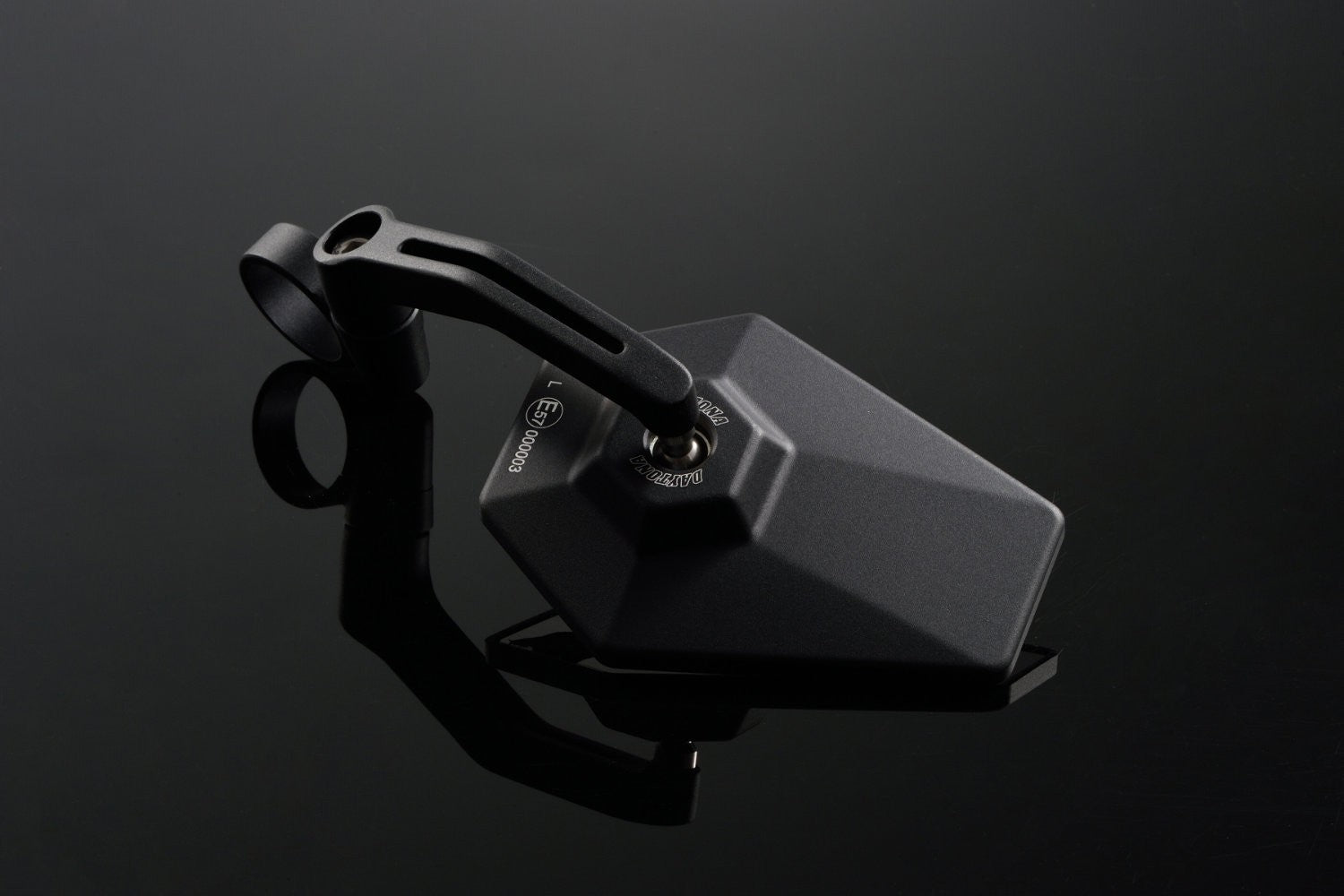 Daytona "D-MIRROR-4" Aluminium Bar End Mirror Black Hexagon-Mirrors-Pyramid Motorcycle Accessories