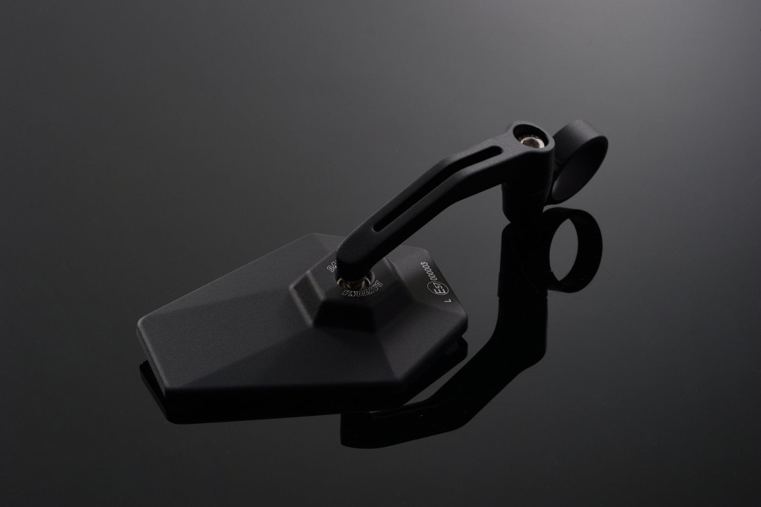 Daytona "D-MIRROR-4" Aluminium Bar End Mirror Black Hexagon-Mirrors-Pyramid Motorcycle Accessories