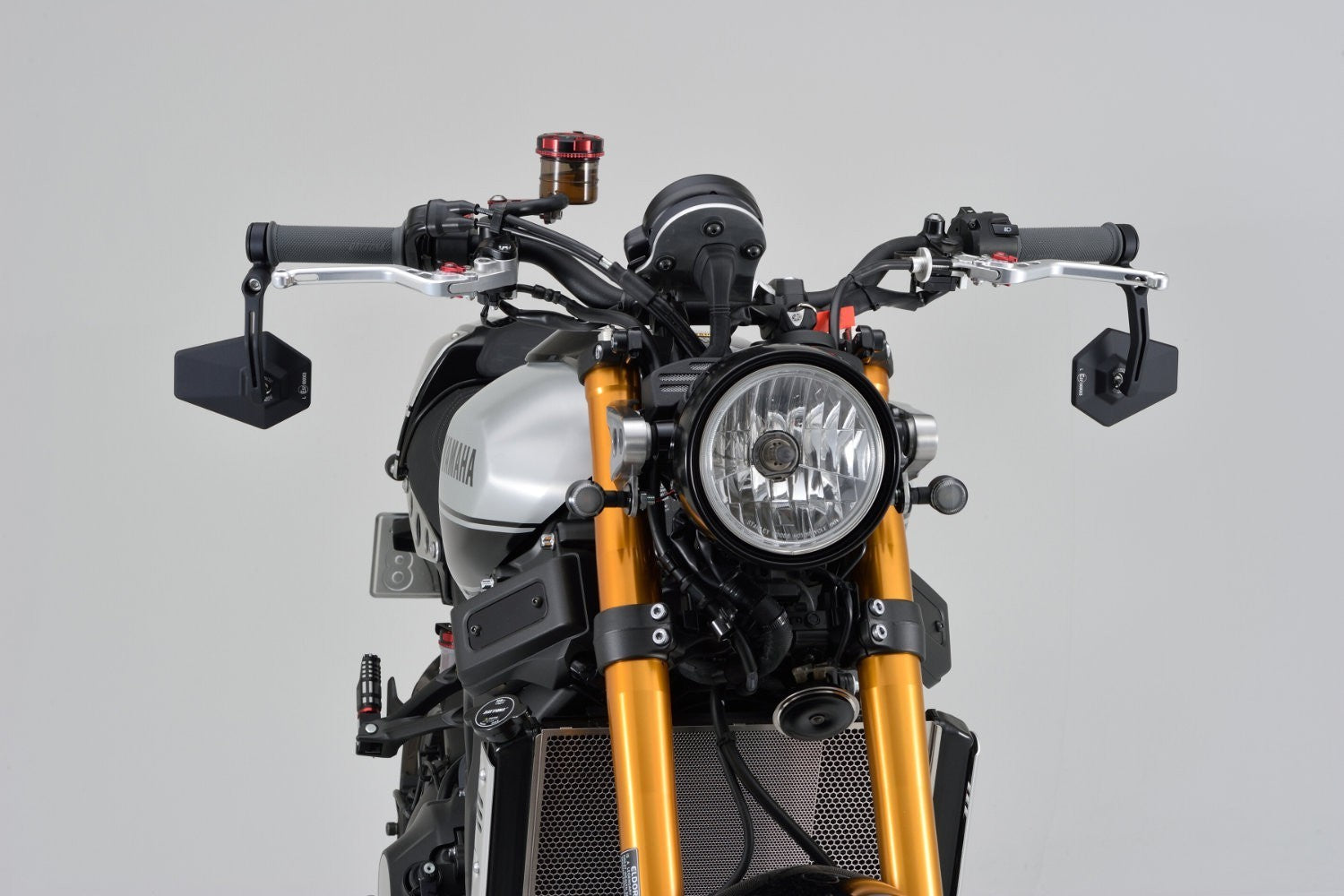 Daytona "D-MIRROR-4" Aluminium Bar End Mirror Black Hexagon-Mirrors-Pyramid Motorcycle Accessories