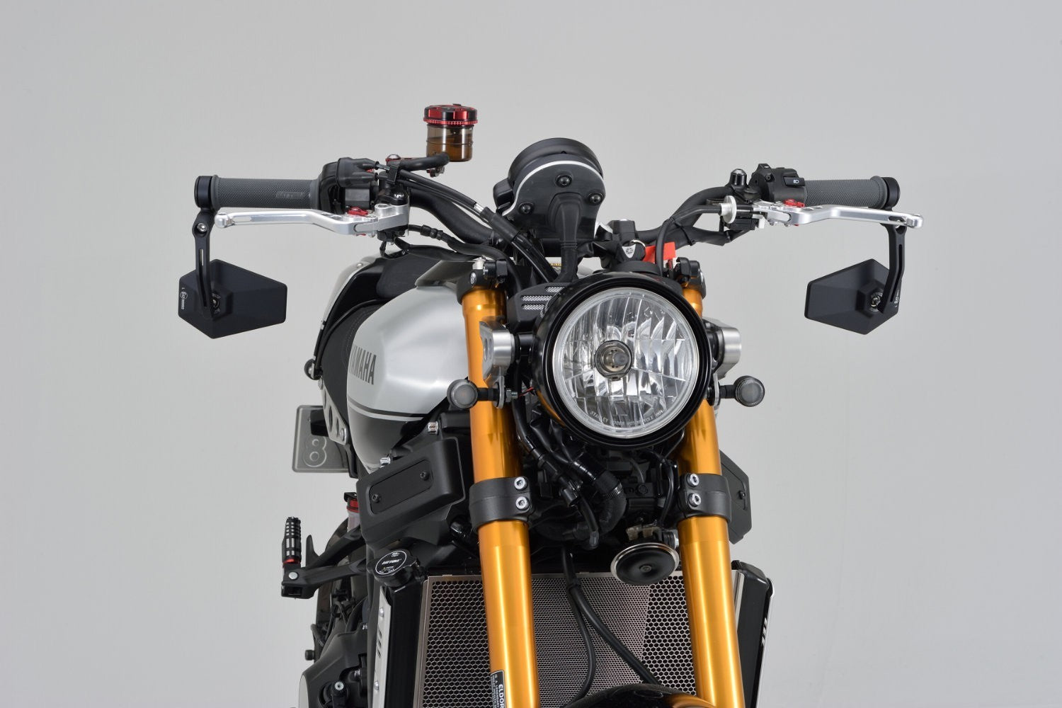 Daytona "D-MIRROR-4" Aluminium Bar End Mirror Black Hexagon-Mirrors-Pyramid Motorcycle Accessories