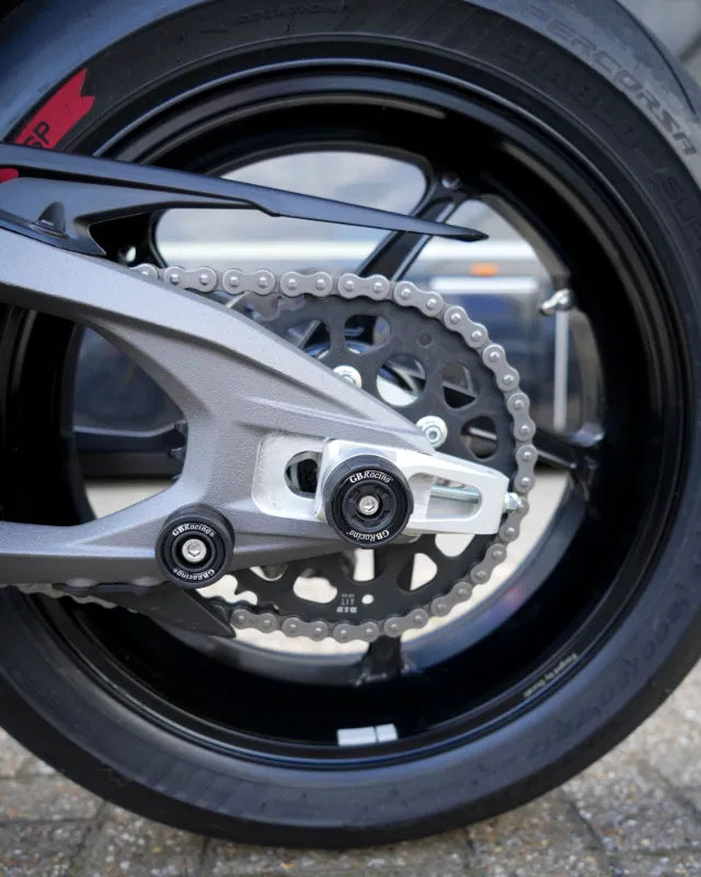 GBRacing Spindle Protector | Full Set | Ducati Panigale/Streetfighter V4/V4 S -   Pyramid Motorcycle Accessories