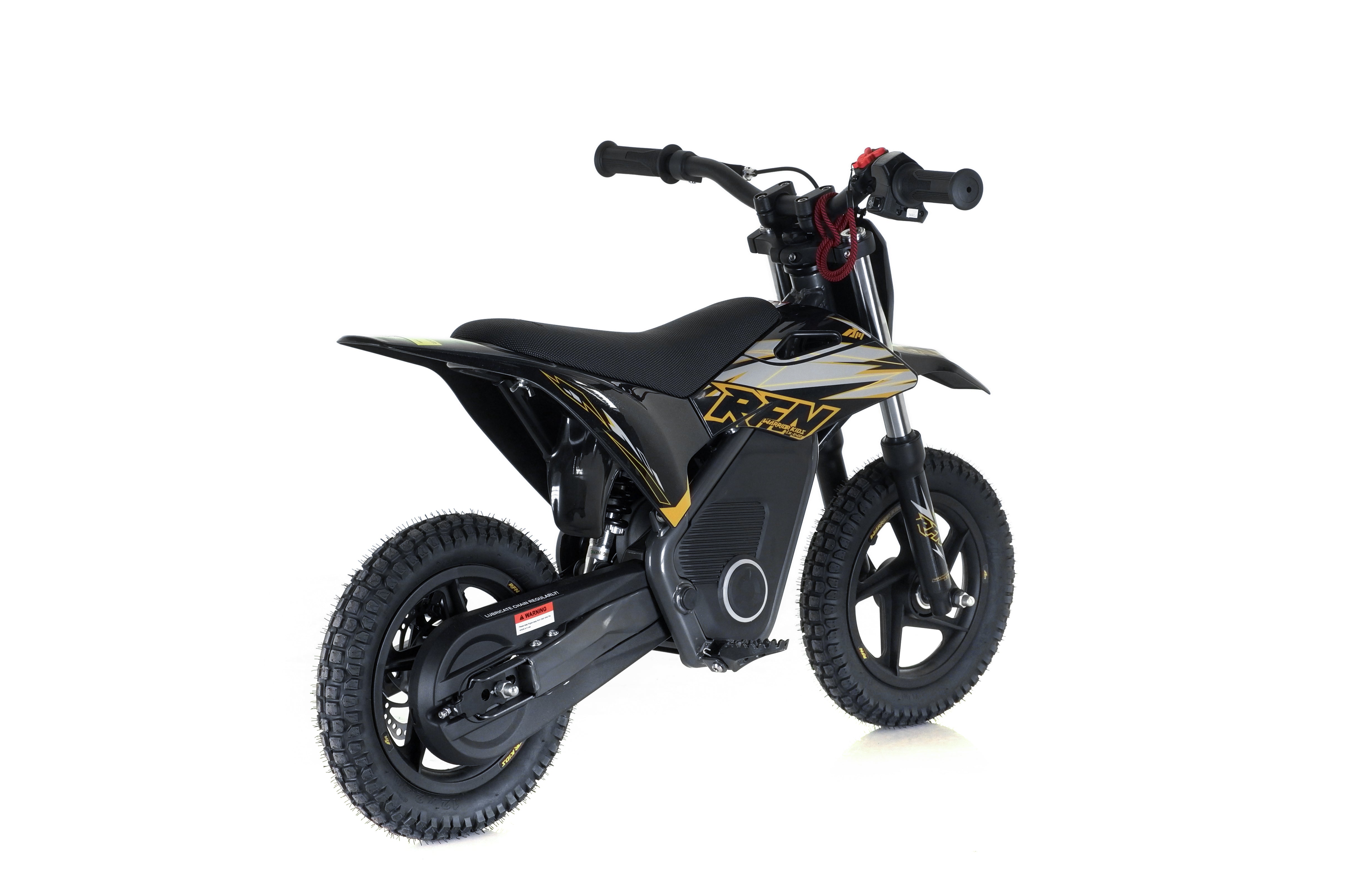 RFN Warrior SX-E400 12-inch Kids Electric MX Bike | Black/Gold