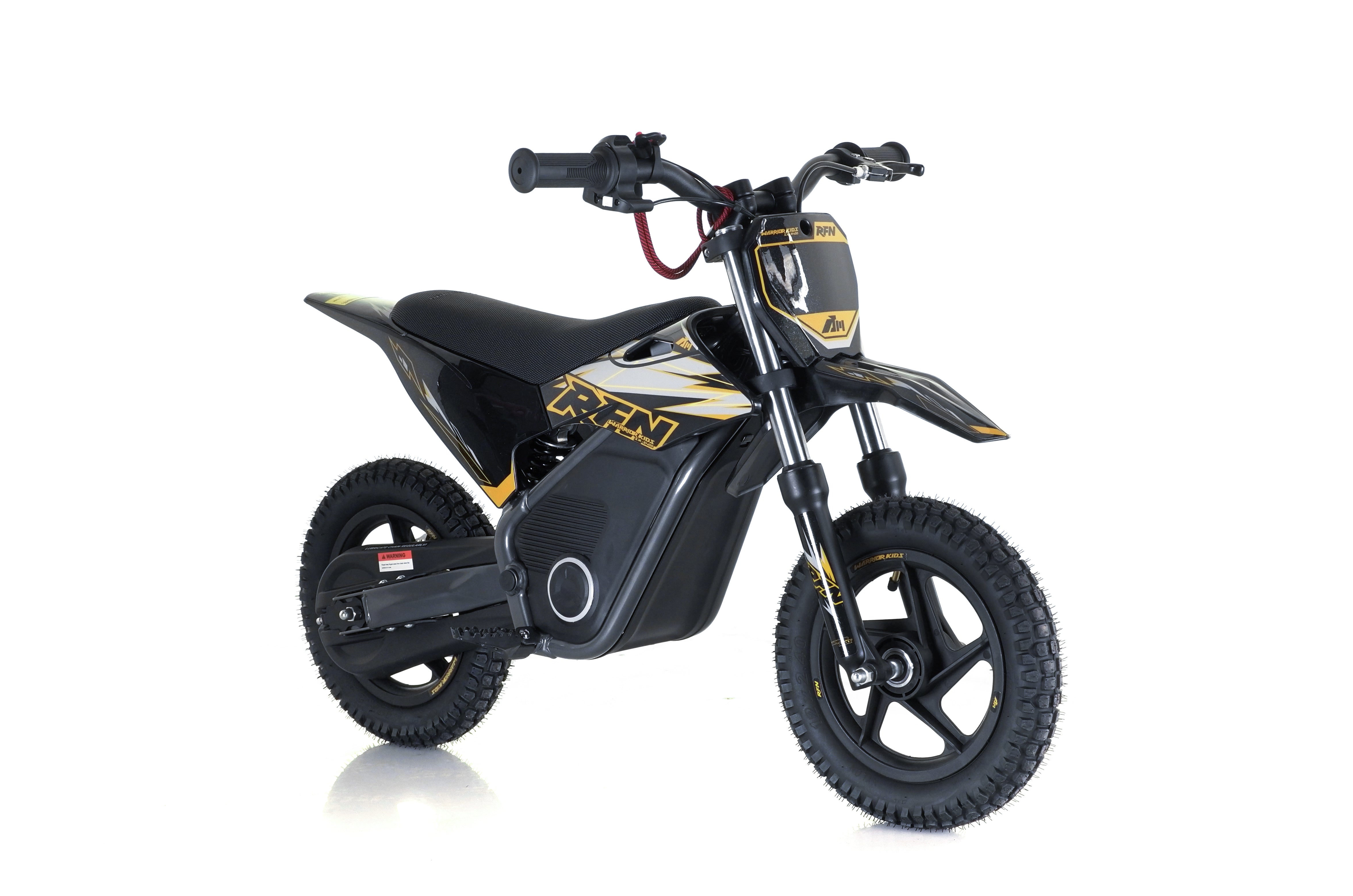 RFN Warrior SX-E400 12-inch Kids Electric MX Bike | Black/Gold