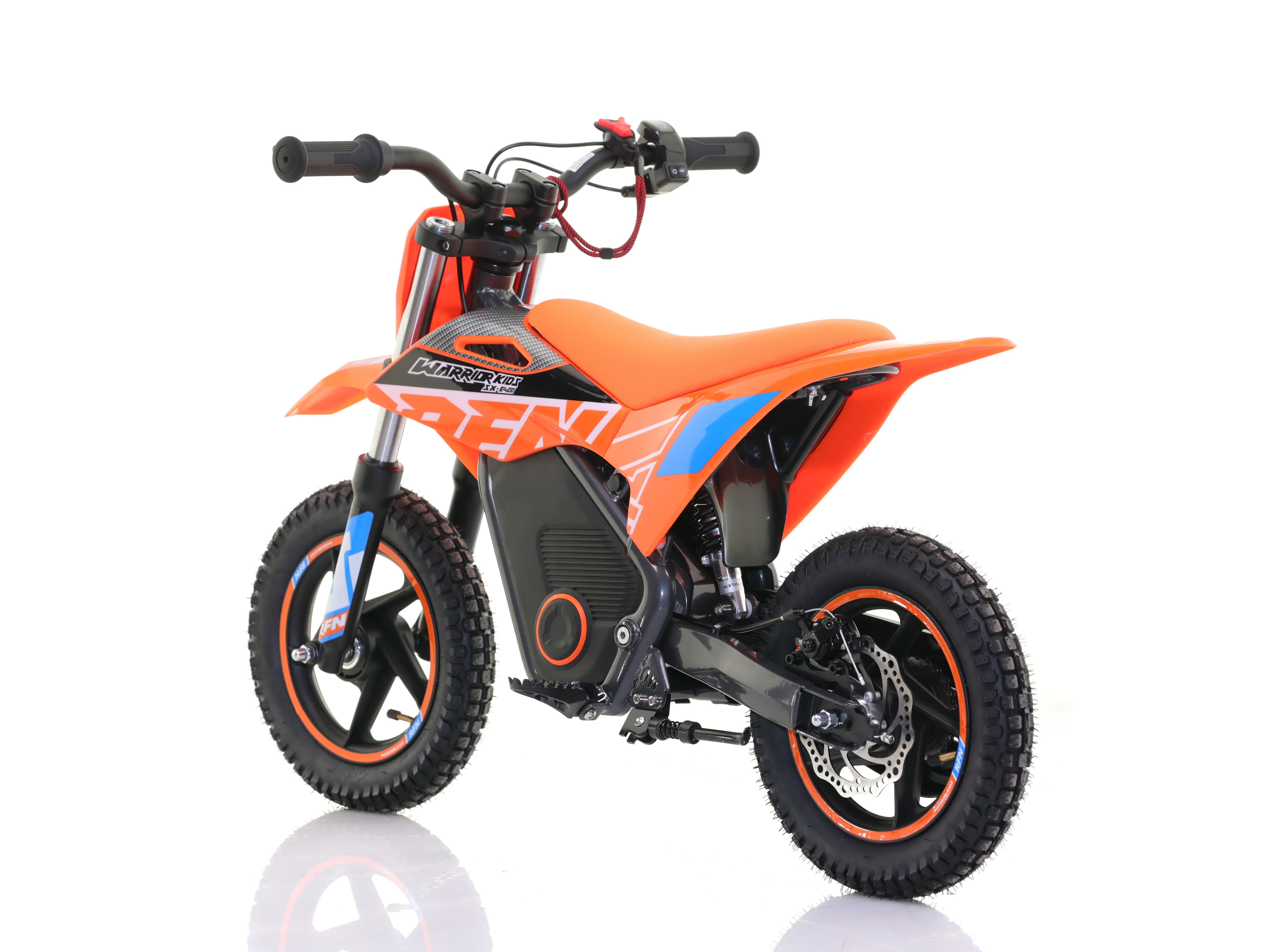 RFN Warrior SX-E400 12-inch Kids Electric MX Bike | Orange/Blue