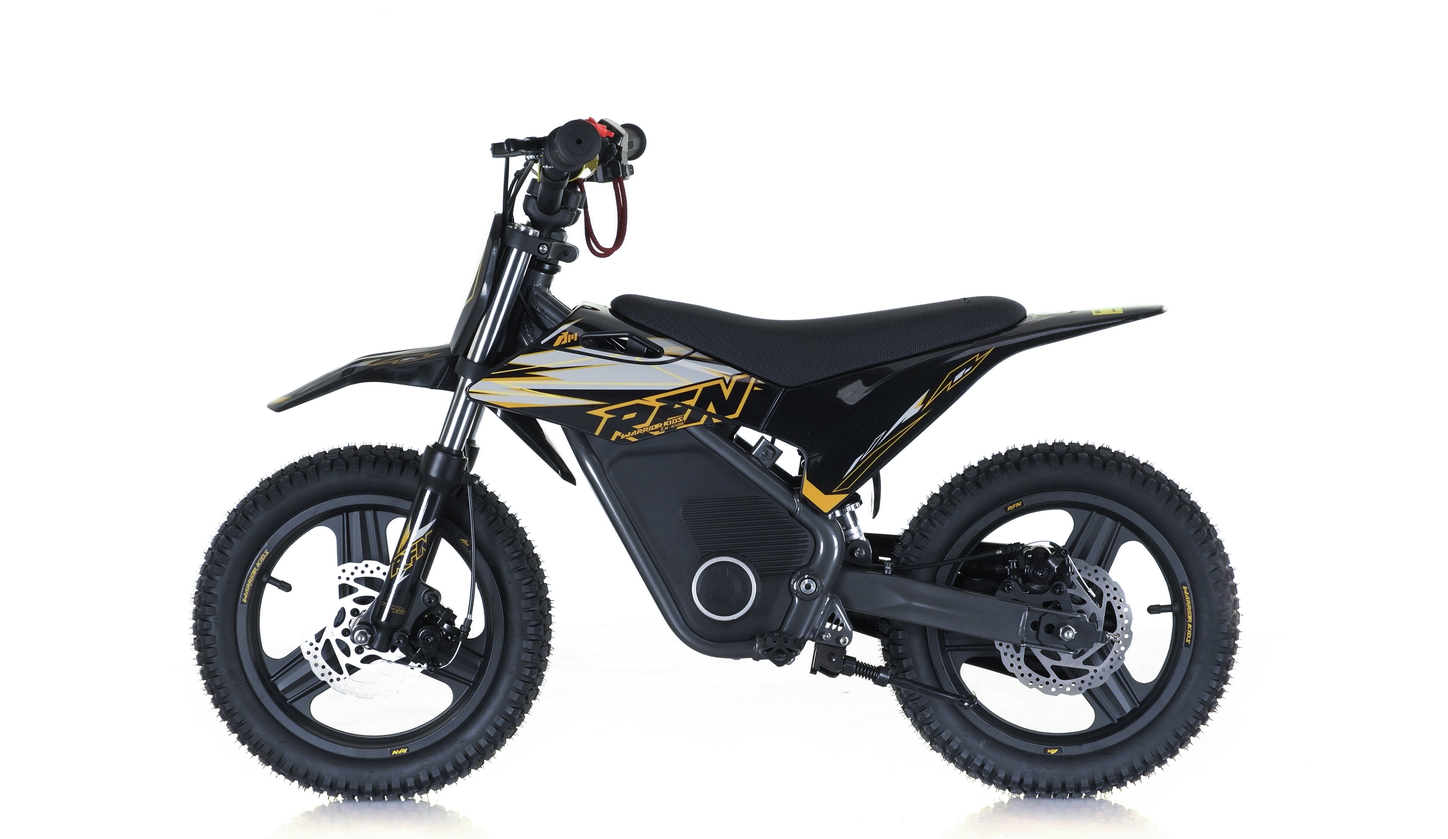 RFN Warrior SX-E500 14-inch Kids Electric MX Bike | Black/Gold