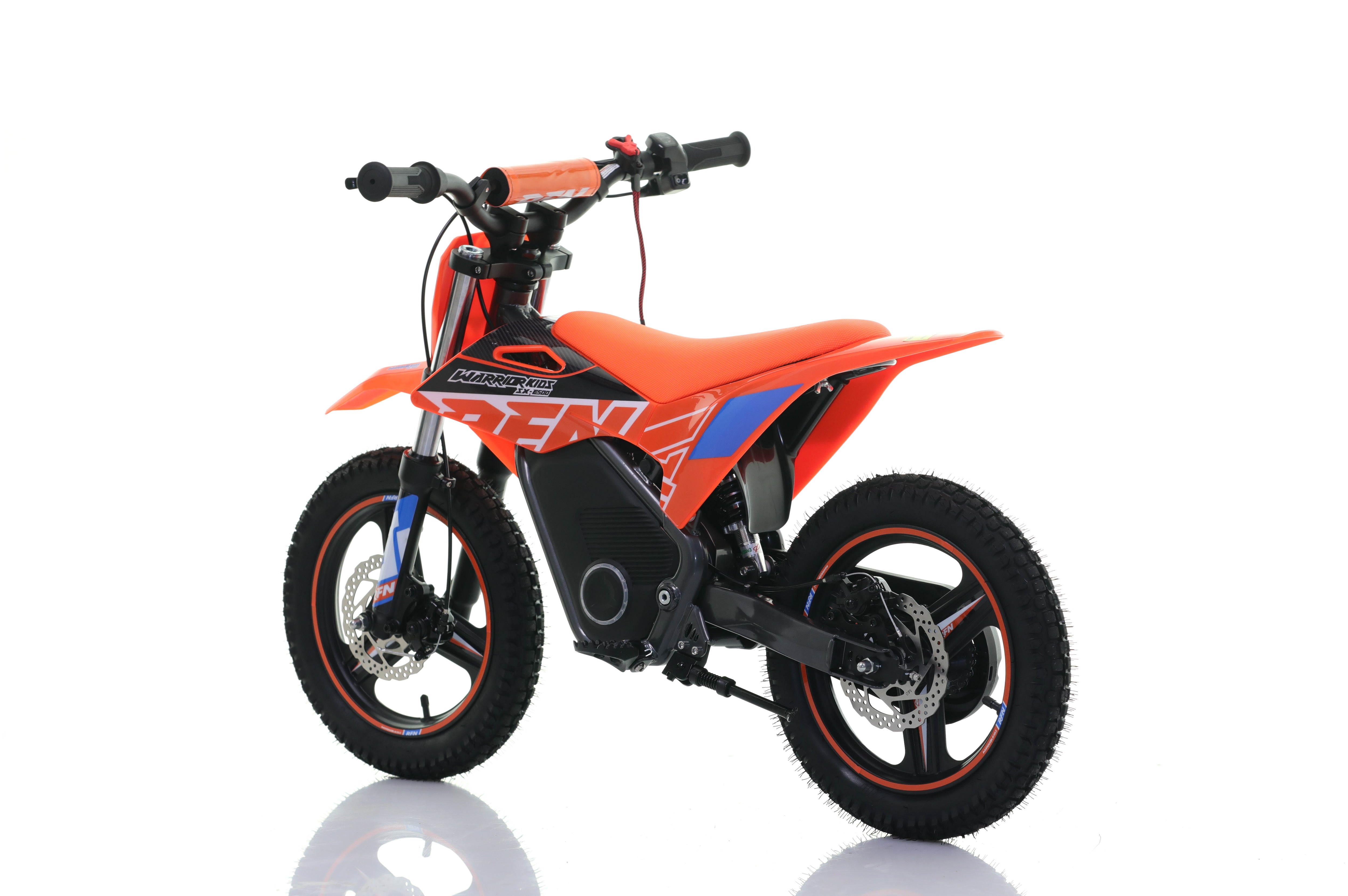 RFN Warrior SX-E500 14-inch Kids Electric MX Bike | Orange/Blue
