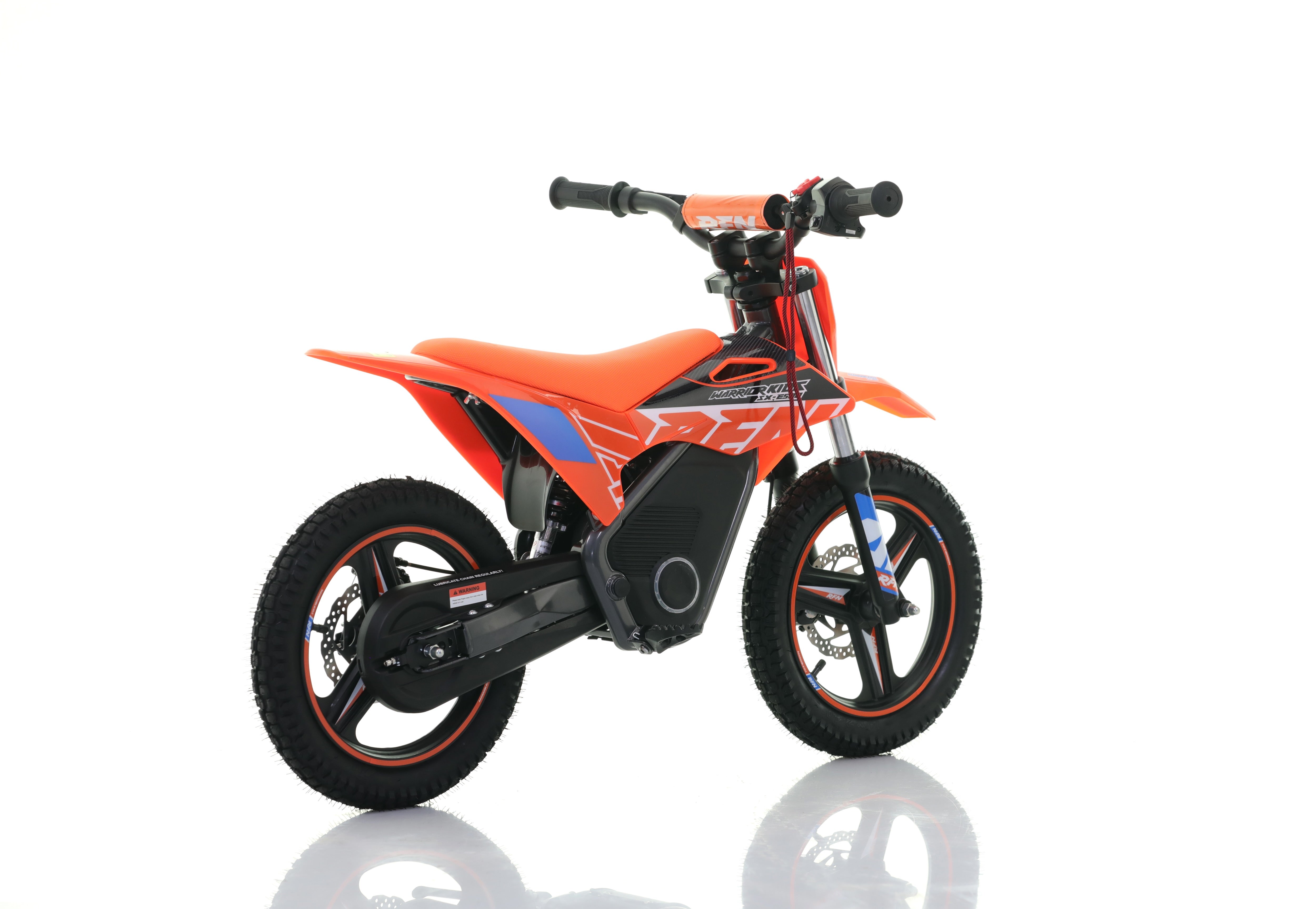 RFN Warrior SX-E500 14-inch Kids Electric MX Bike | Orange/Blue
