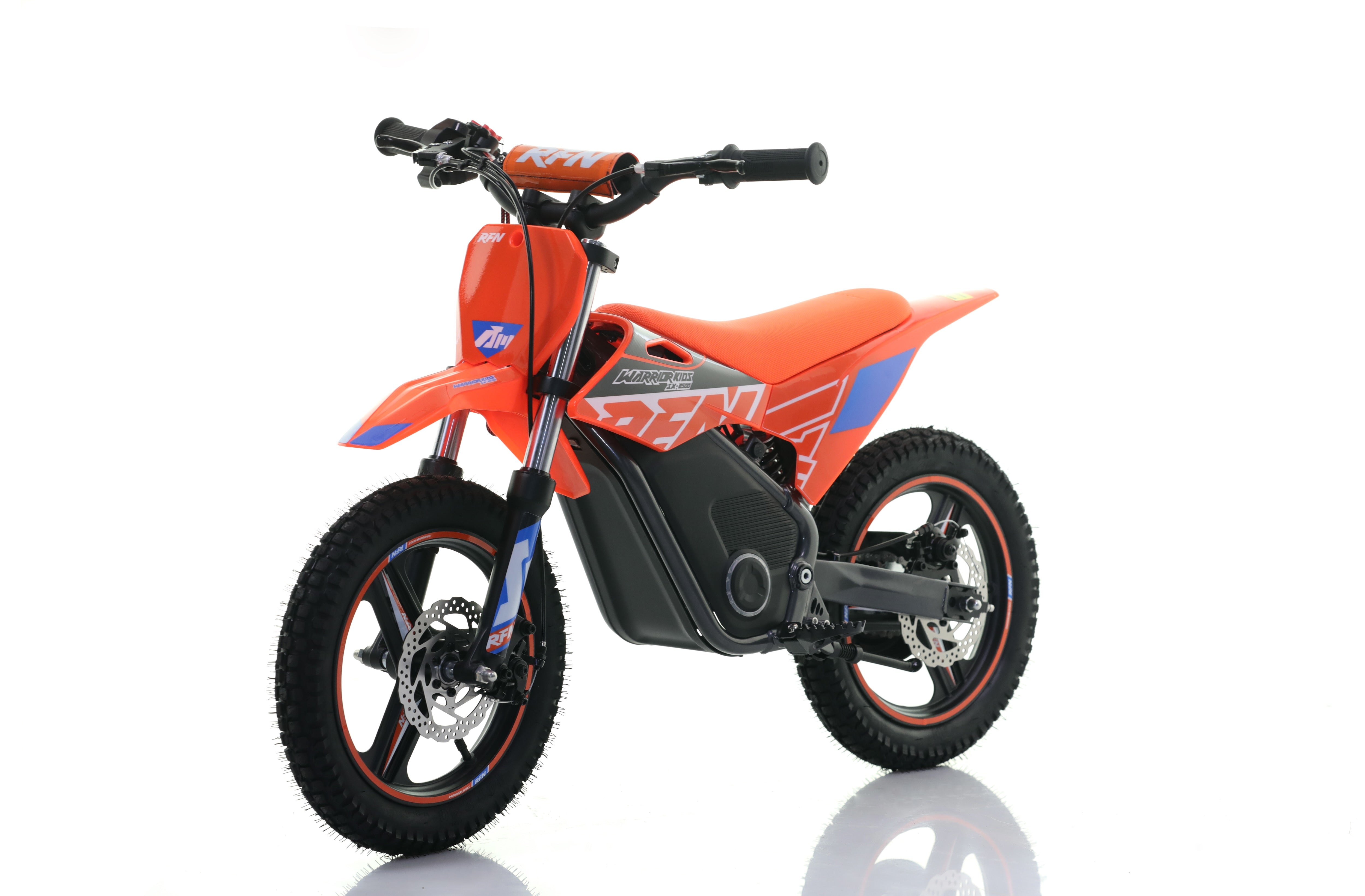 RFN Warrior SX-E500 14-inch Kids Electric MX Bike | Orange/Blue