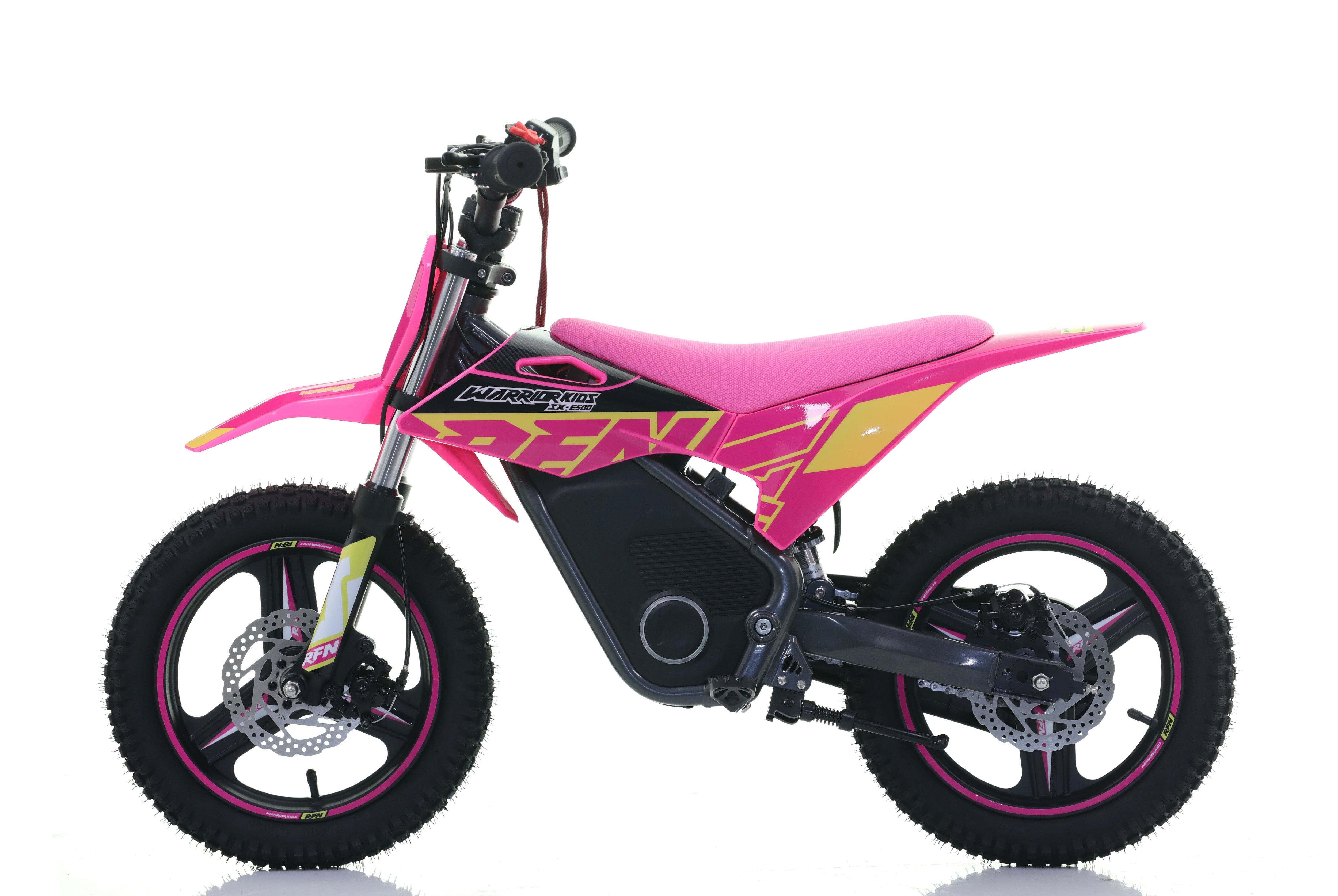 RFN Warrior SX-E500 14-inch Kids Electric MX Bike | Pink/Yellow