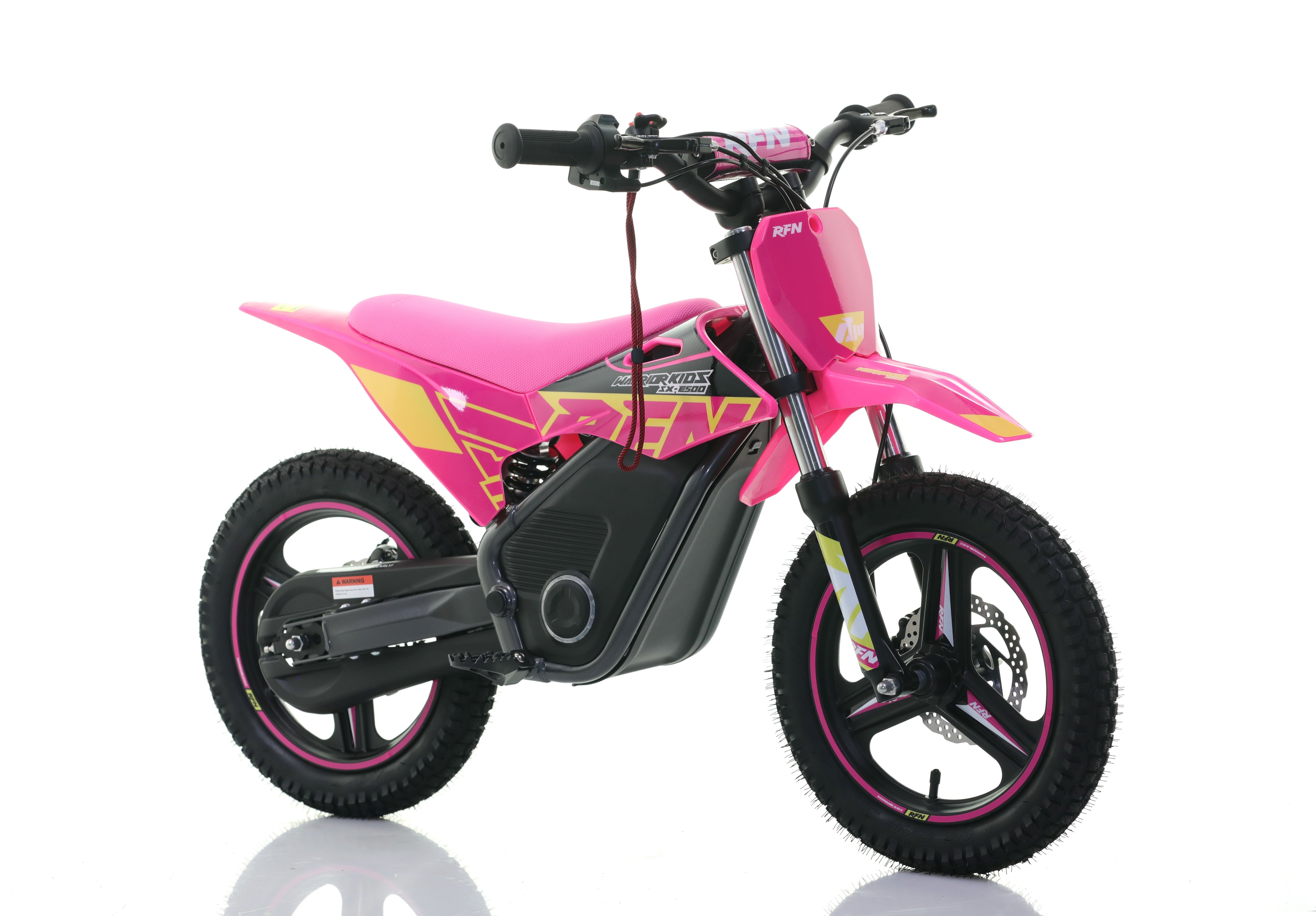RFN Warrior SX-E500 14-inch Kids Electric MX Bike | Pink/Yellow